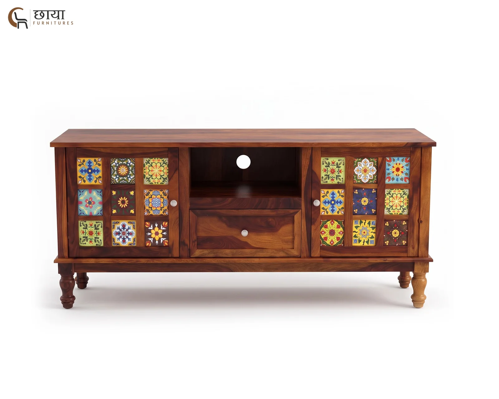 Alvara TV Unit (Honey Finish) — 1