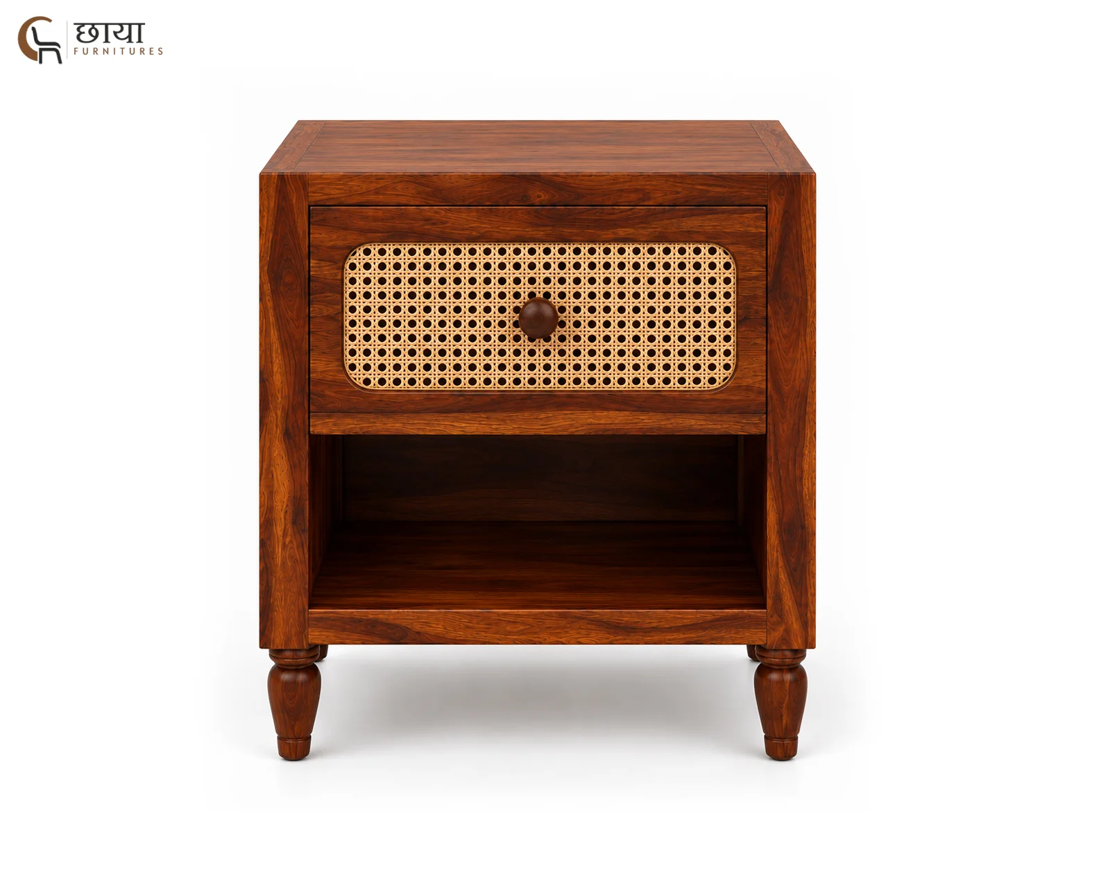 Samrat Bedside Table (Honey Finish) — 6