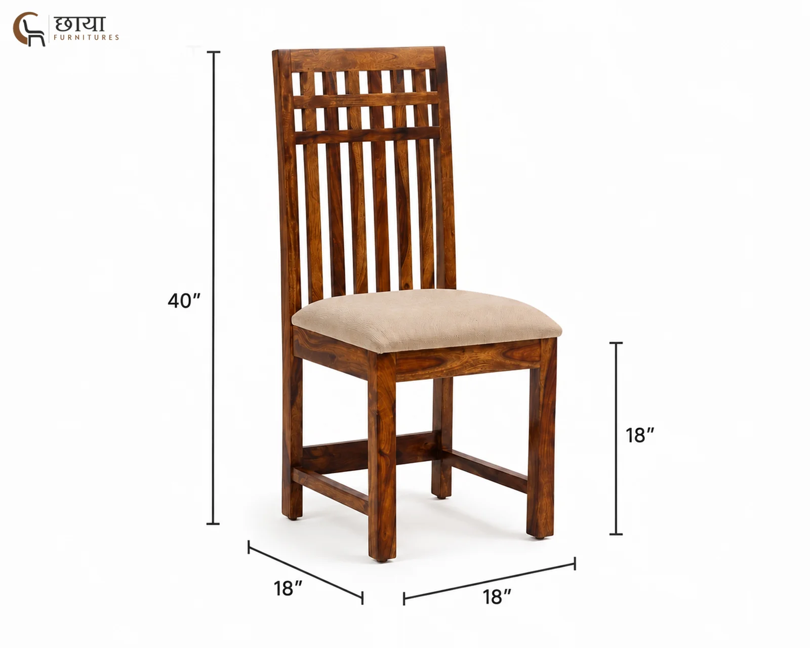 Haven 6 Seater Dining Table Set (Honey Finish) — 20