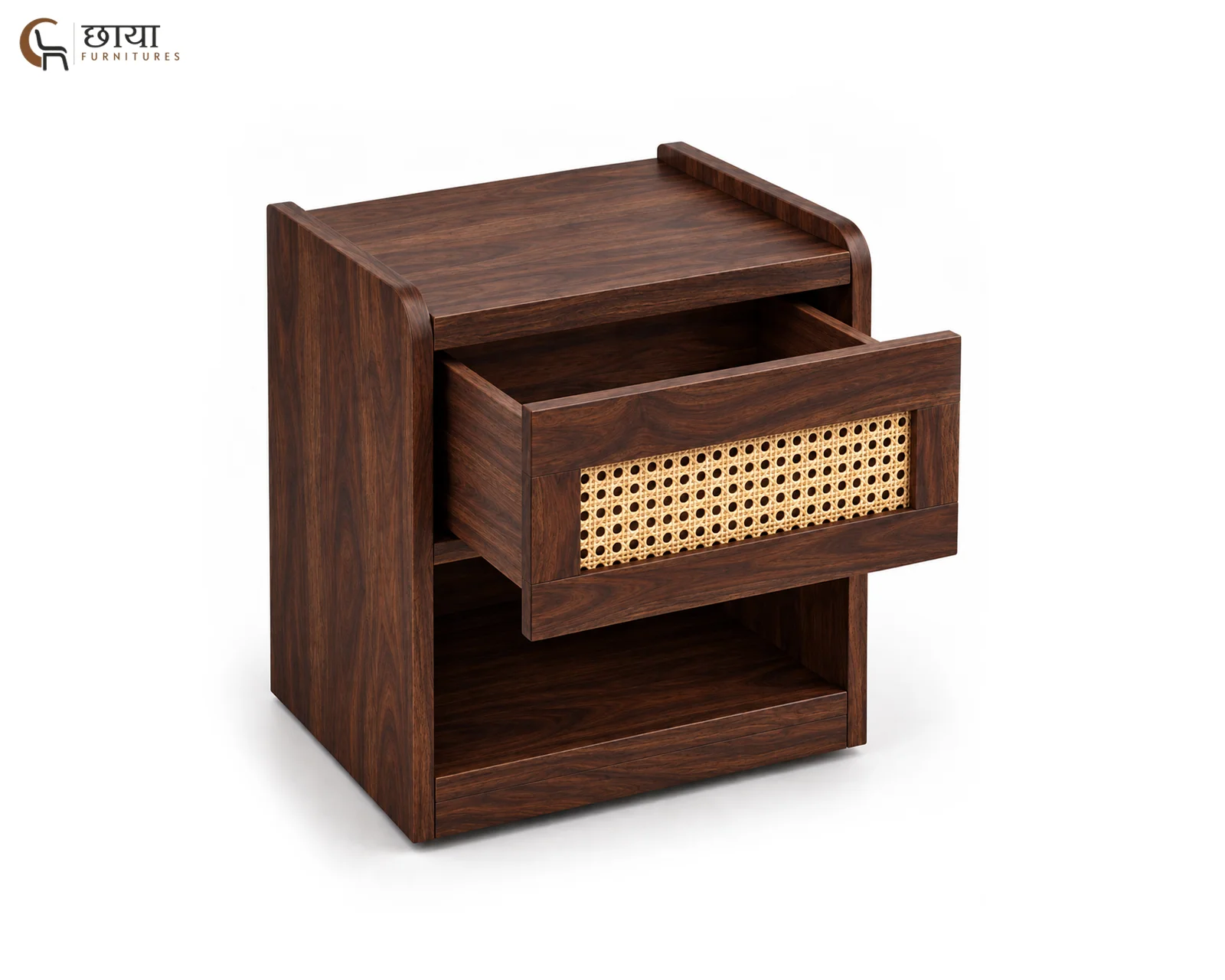 Nivas Bedside Table (Walnut Finish) — 6