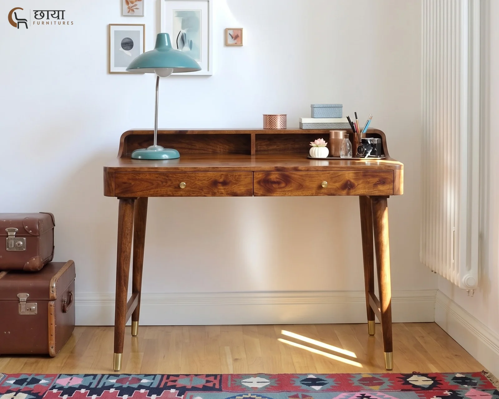 Axel Study Table (Teak Finish) — 6