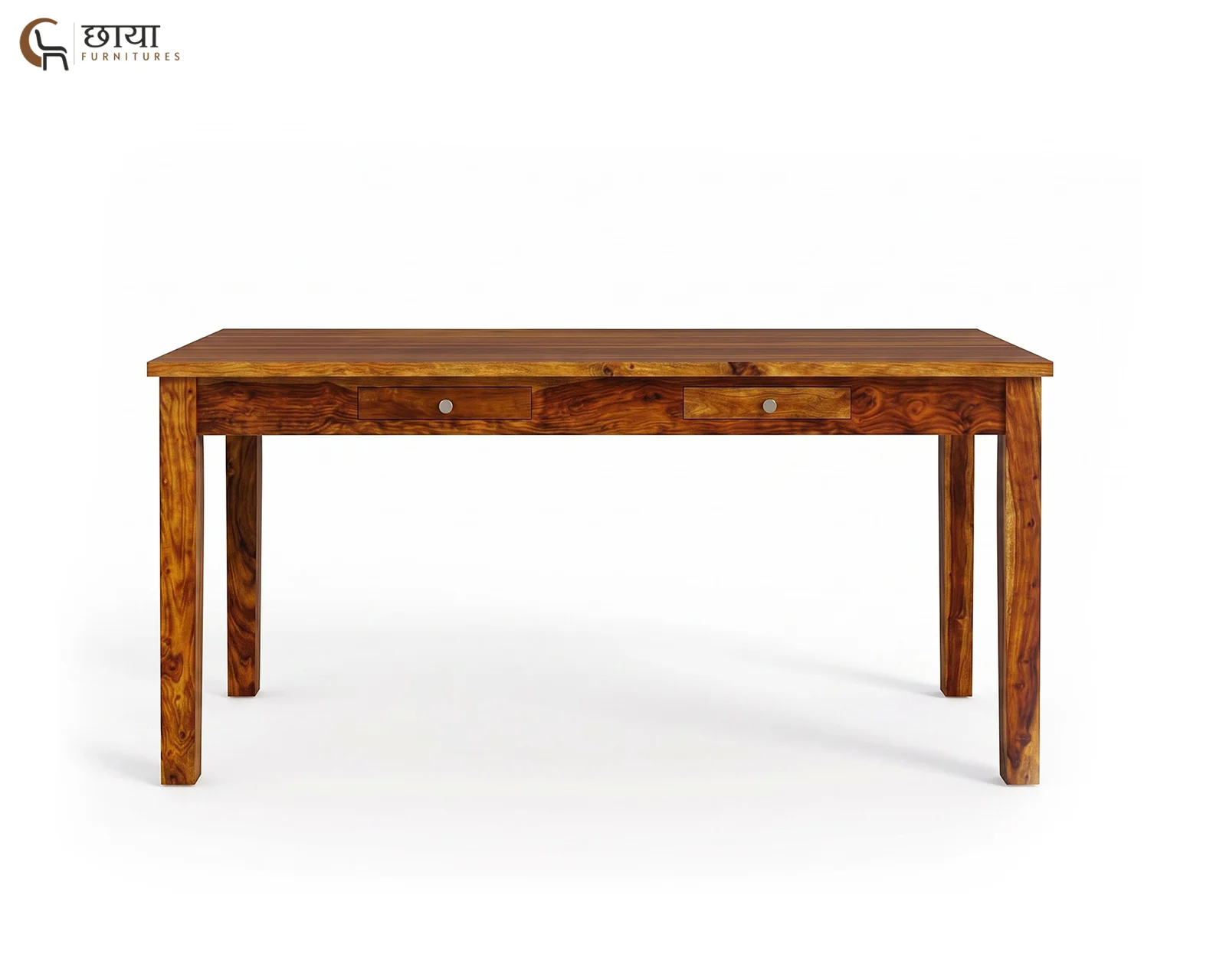Riwaaz 6 Seater Dining Table (Honey Finish) — 11