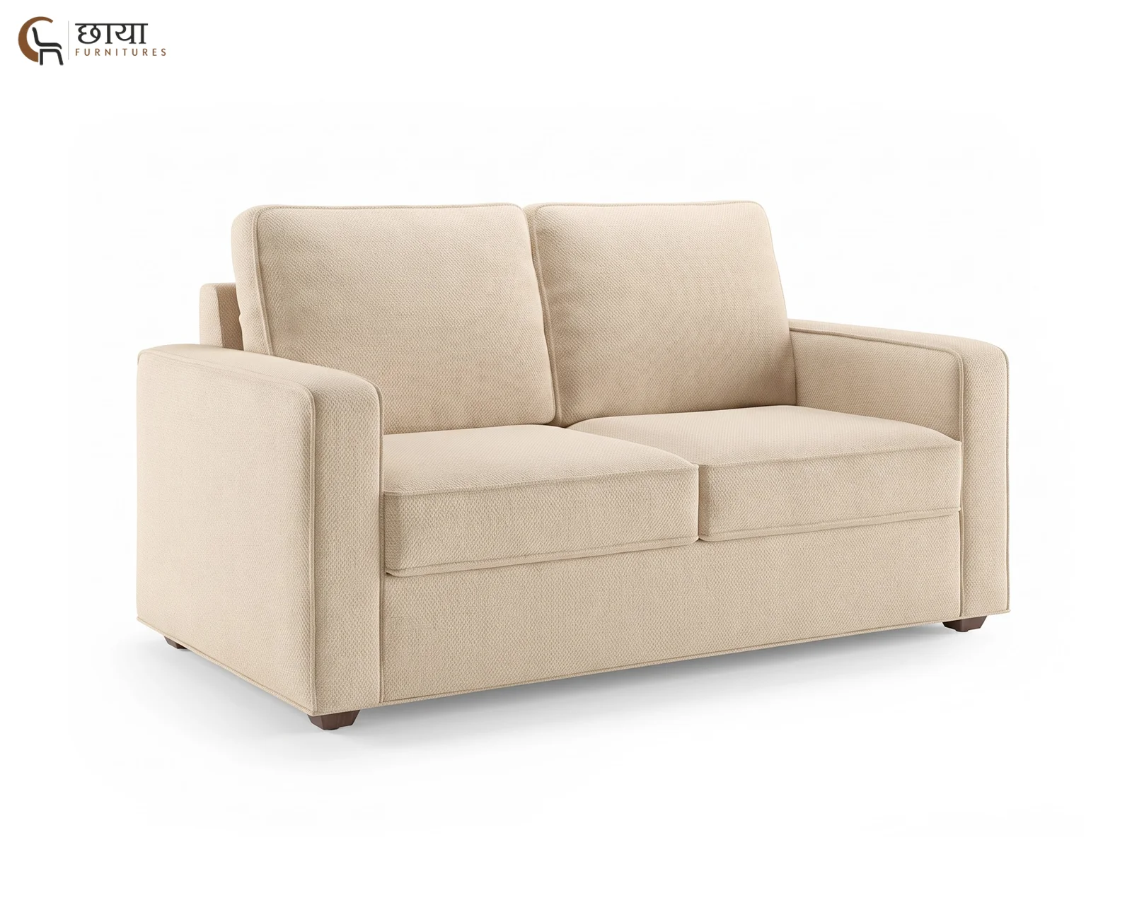 Cairo 2 Seater Fabric Sofa (Cream) — 4