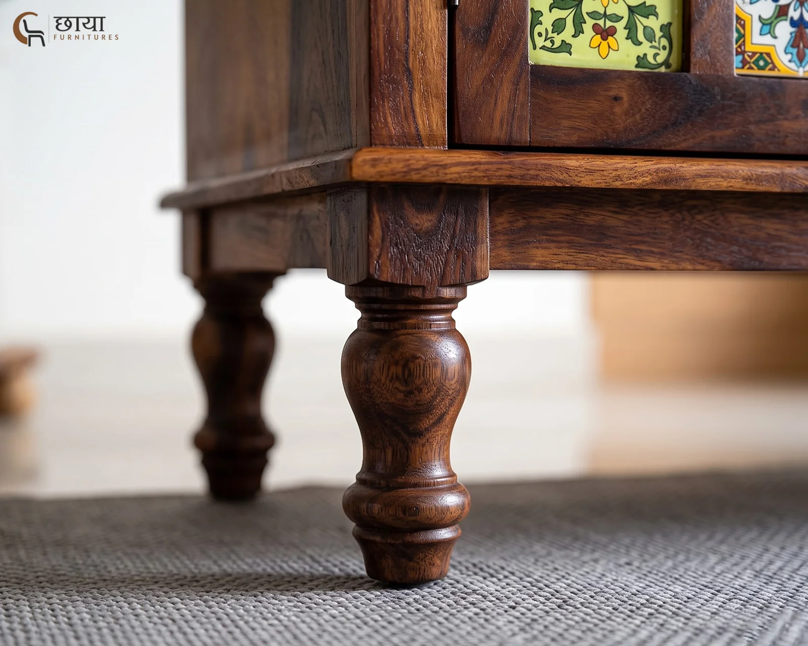 Alvara TV Unit (Honey Finish) — 17