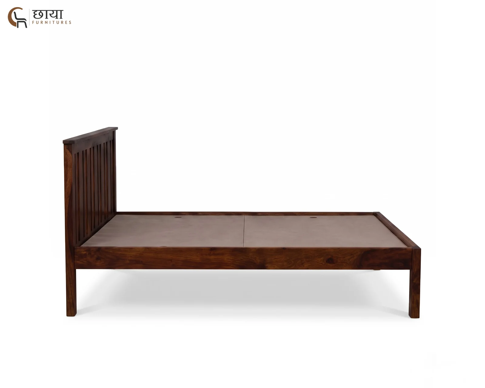 Magnus Sheesham Wood Bed Without Storage (King Size, Walnut Finish) — 8