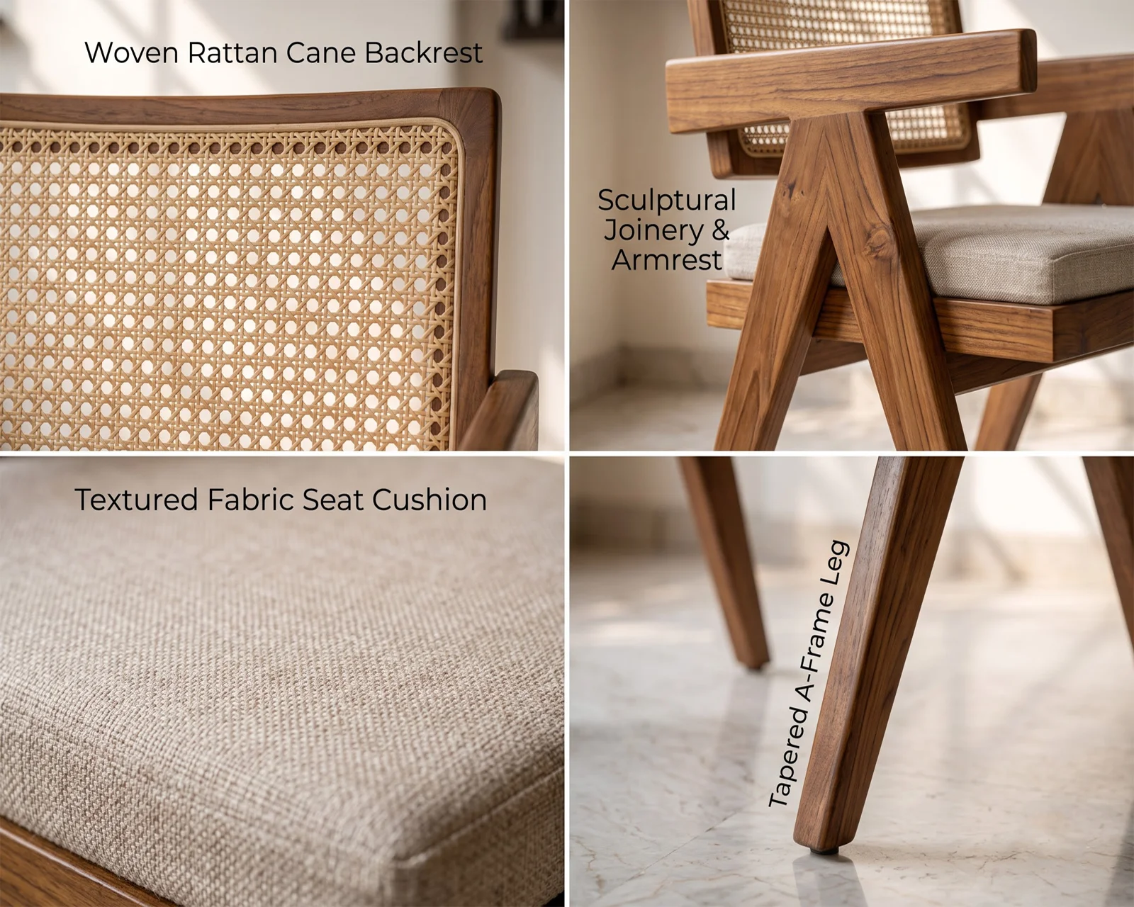 Grace Dining Chair (Teak Finish) — 24