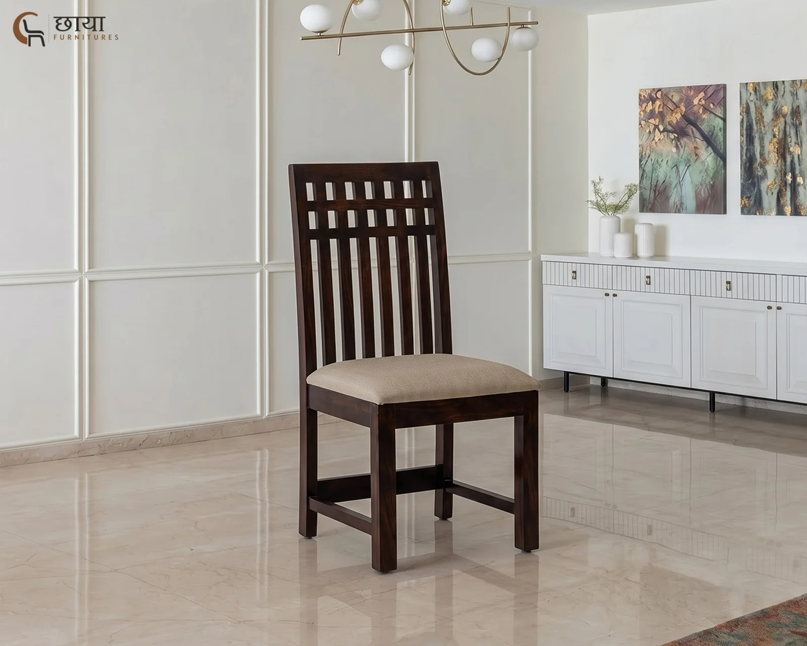 Haven 6 Seater Dining Table Set (Walnut Finish) — 5