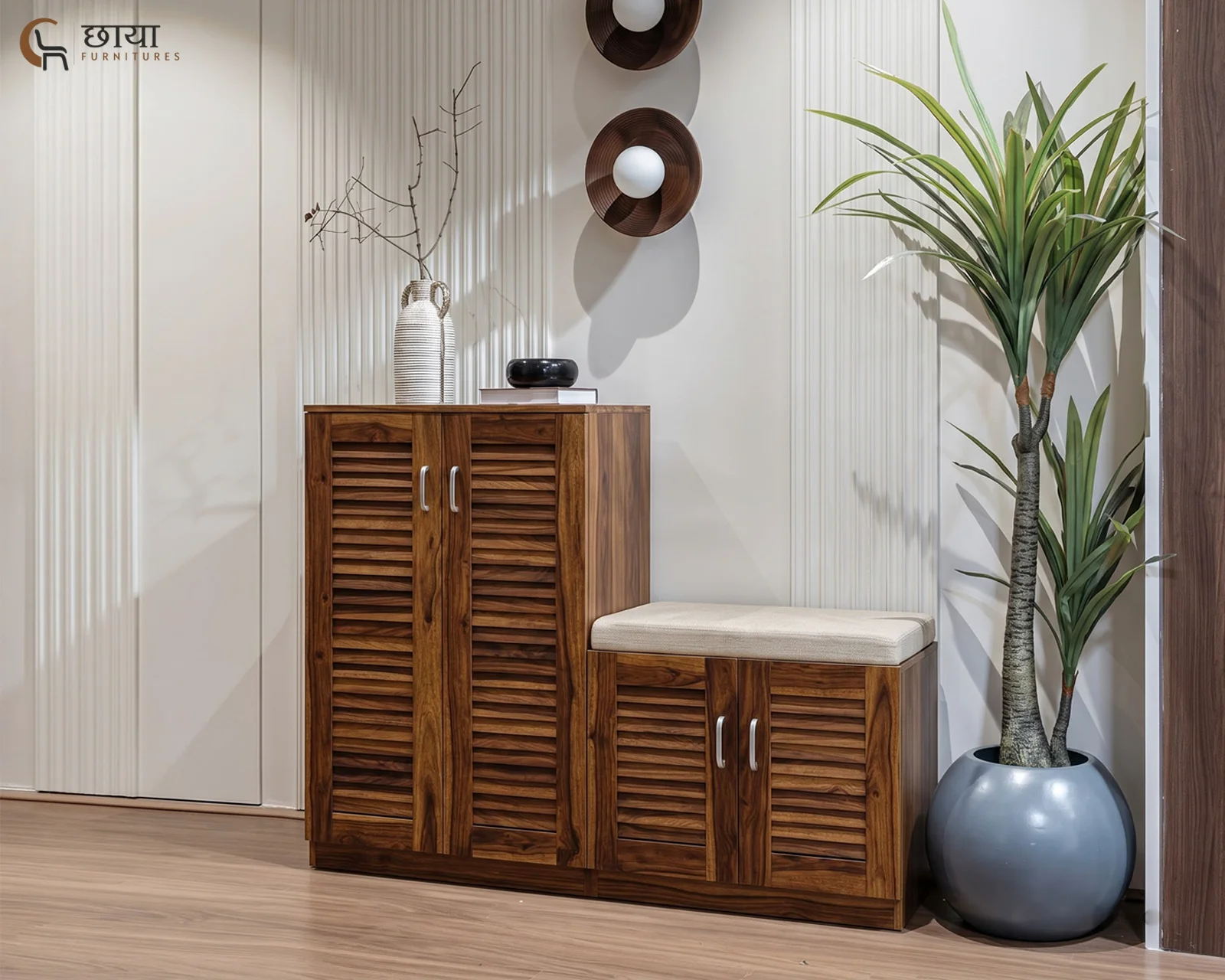 Veyra Shoe Rack (Honey Finish) — 16