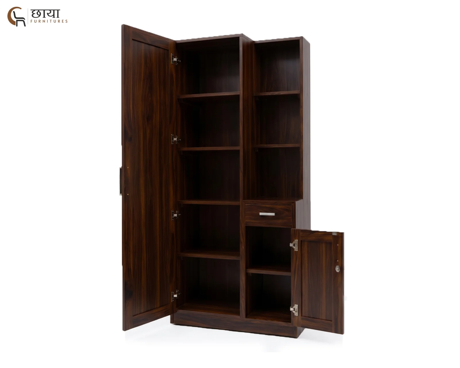 Aranya Sheesham Wood Dressing Table with Mirror (Walnut Finish) — 9