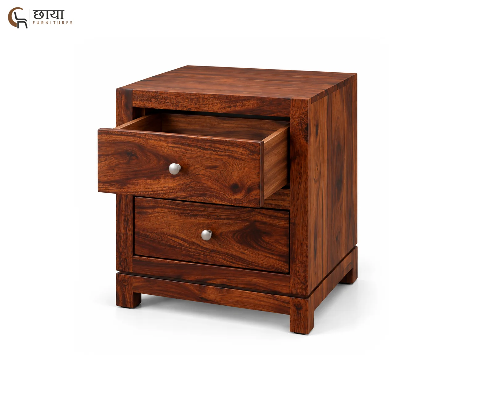Nidra Bedside Table (Honey Finish) — 3
