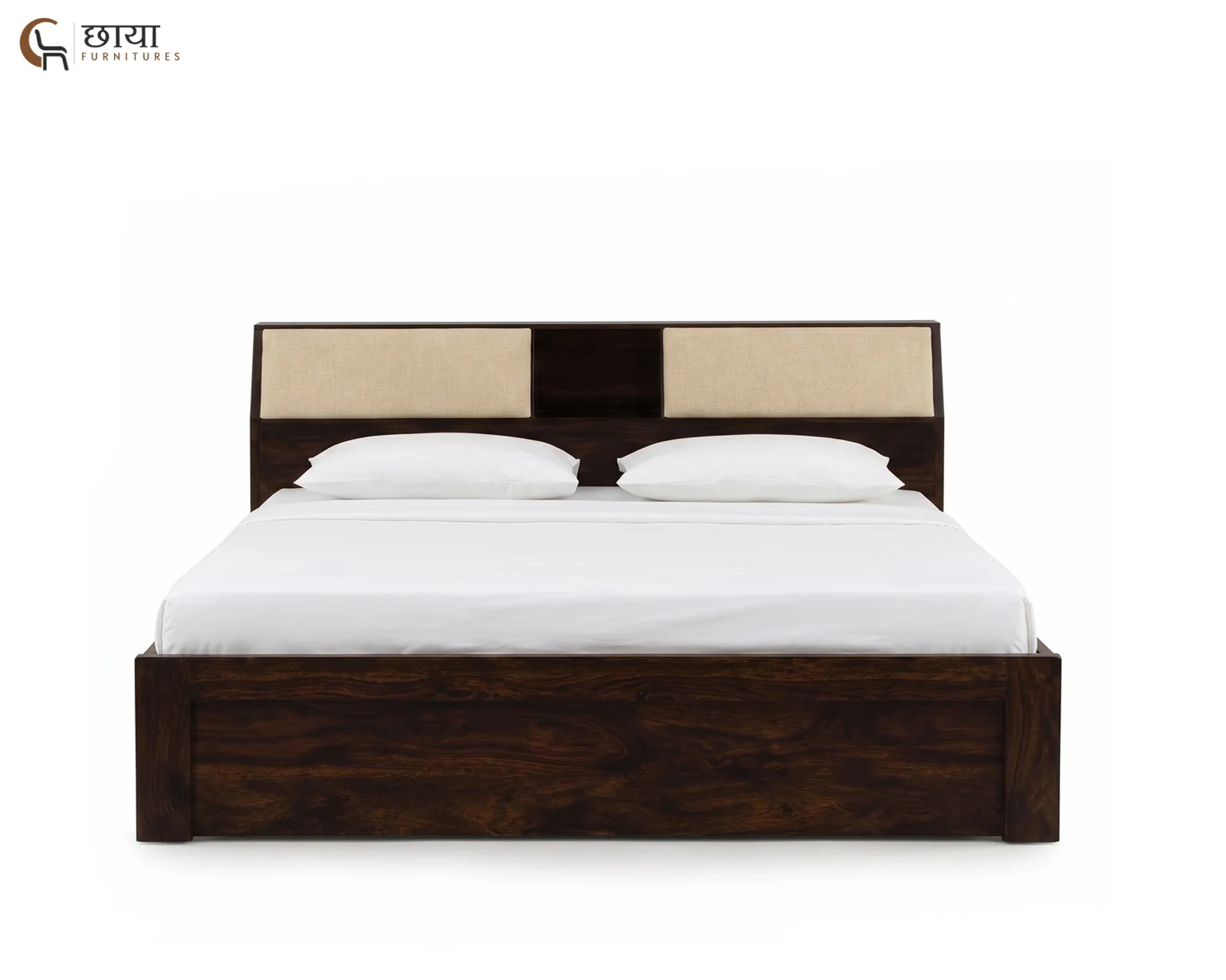 Darbar Sheesham Wood Bed With Drawer Storage (King Size, Walnut Finish) — 25