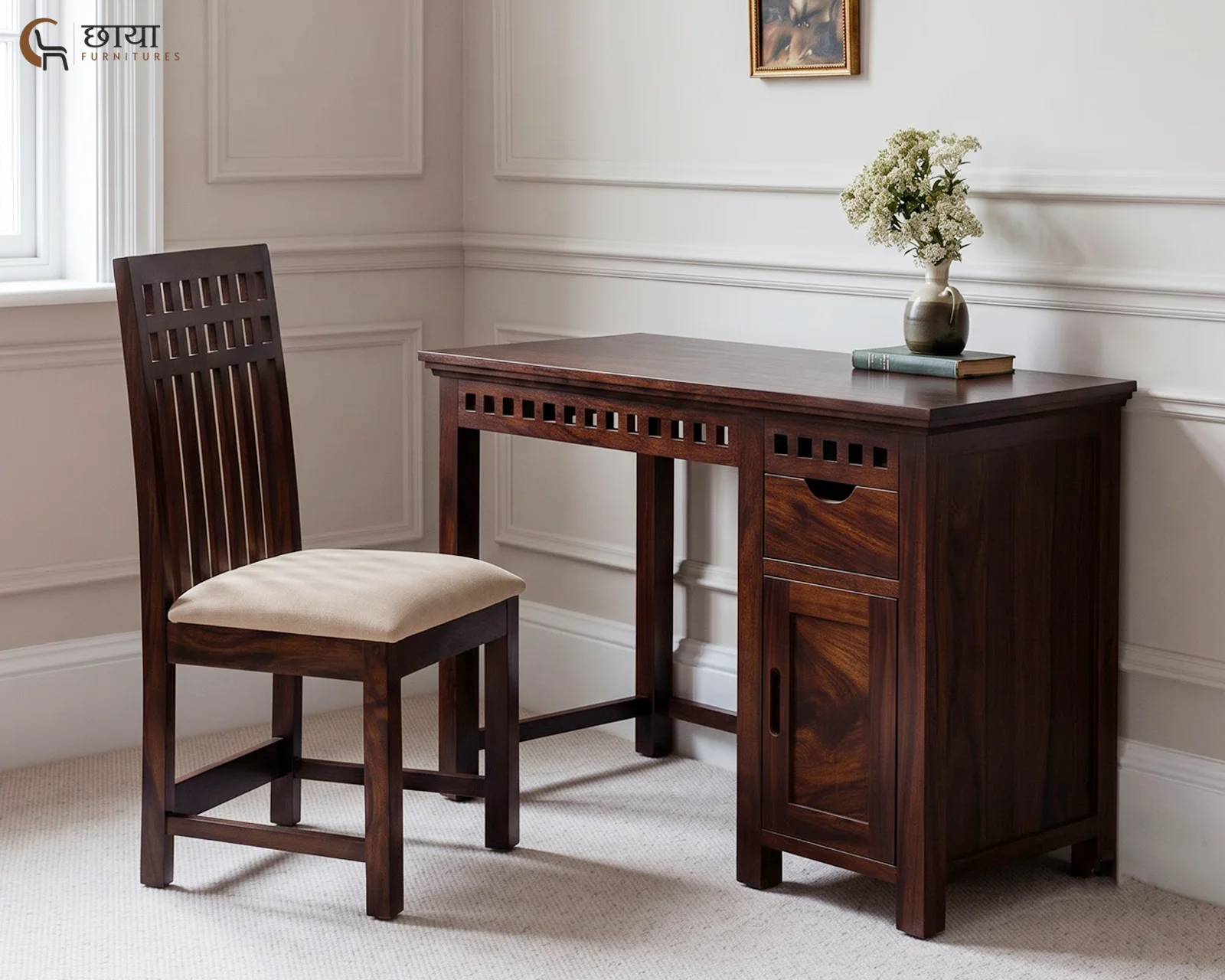 Haven Study Table (Walnut Finish) — front (2)