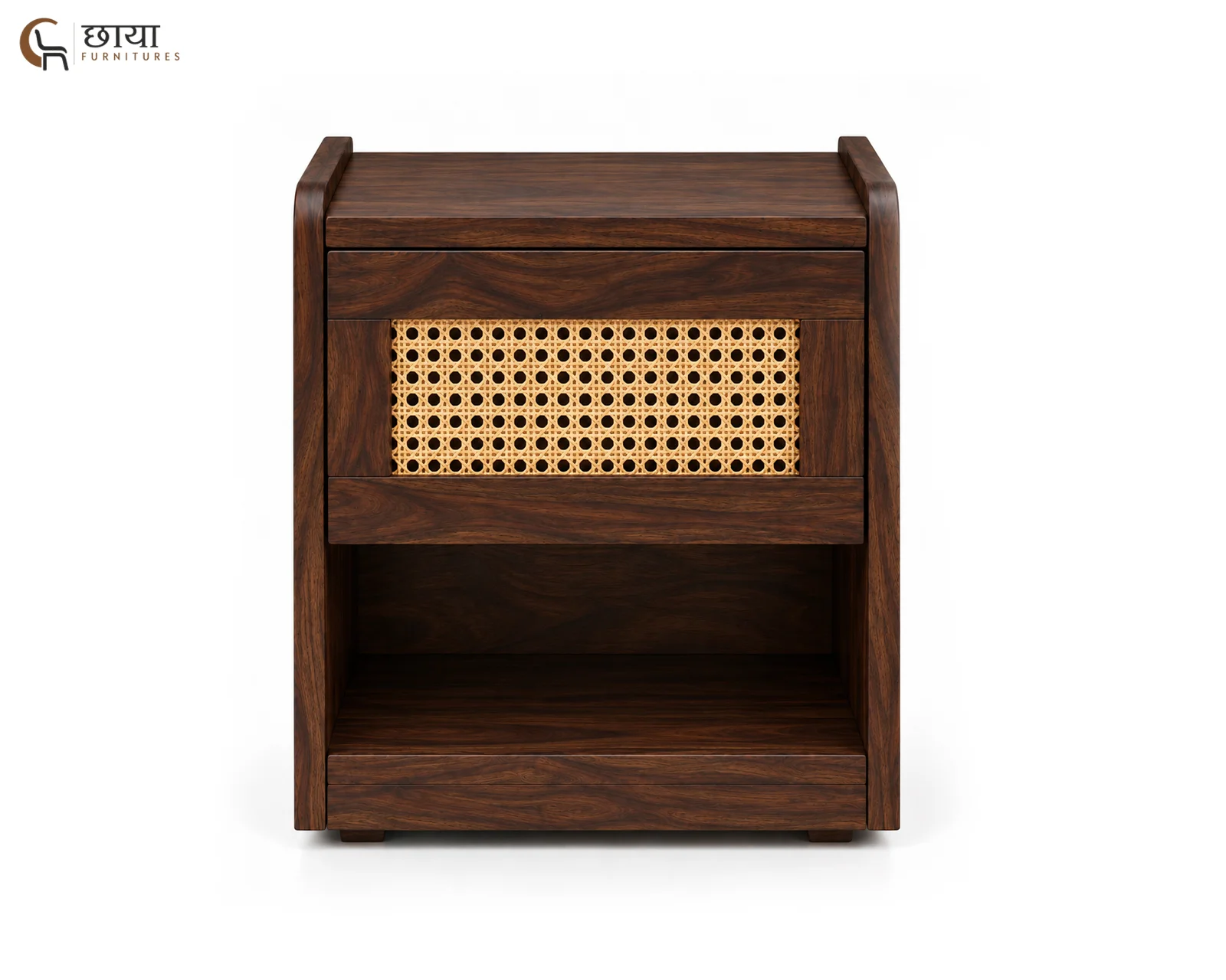 Nivas Bedside Table (Walnut Finish) — 4
