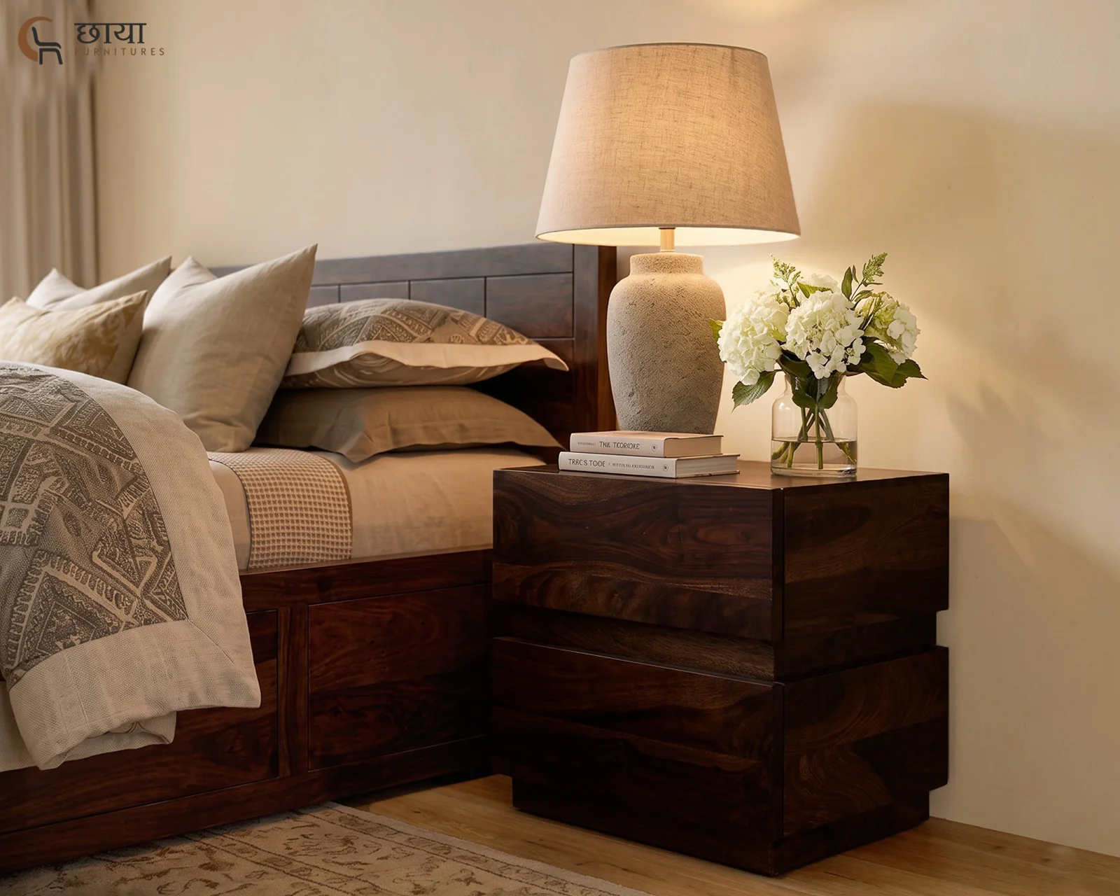 Orian Bedside Table (Walnut Finish) — 10