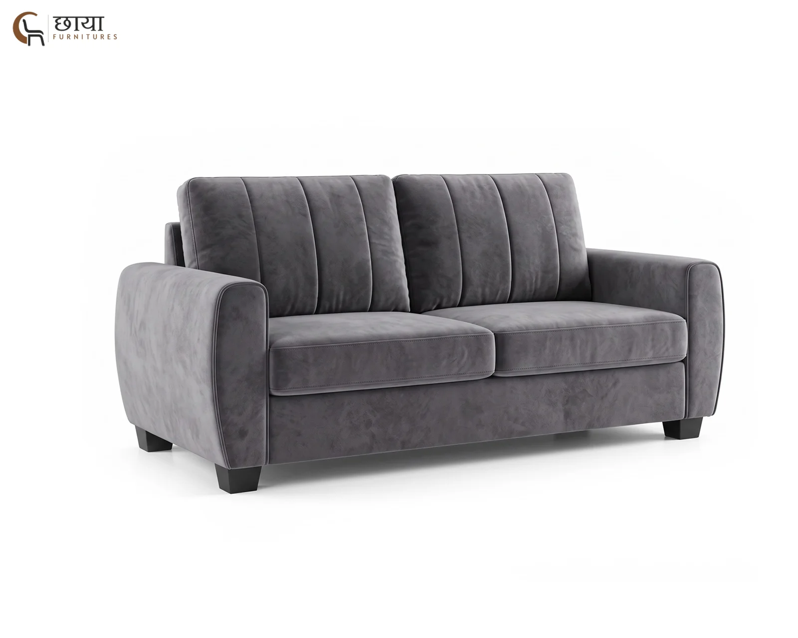 Edan 3 Seater Fabric Sofa (Grey) — 4
