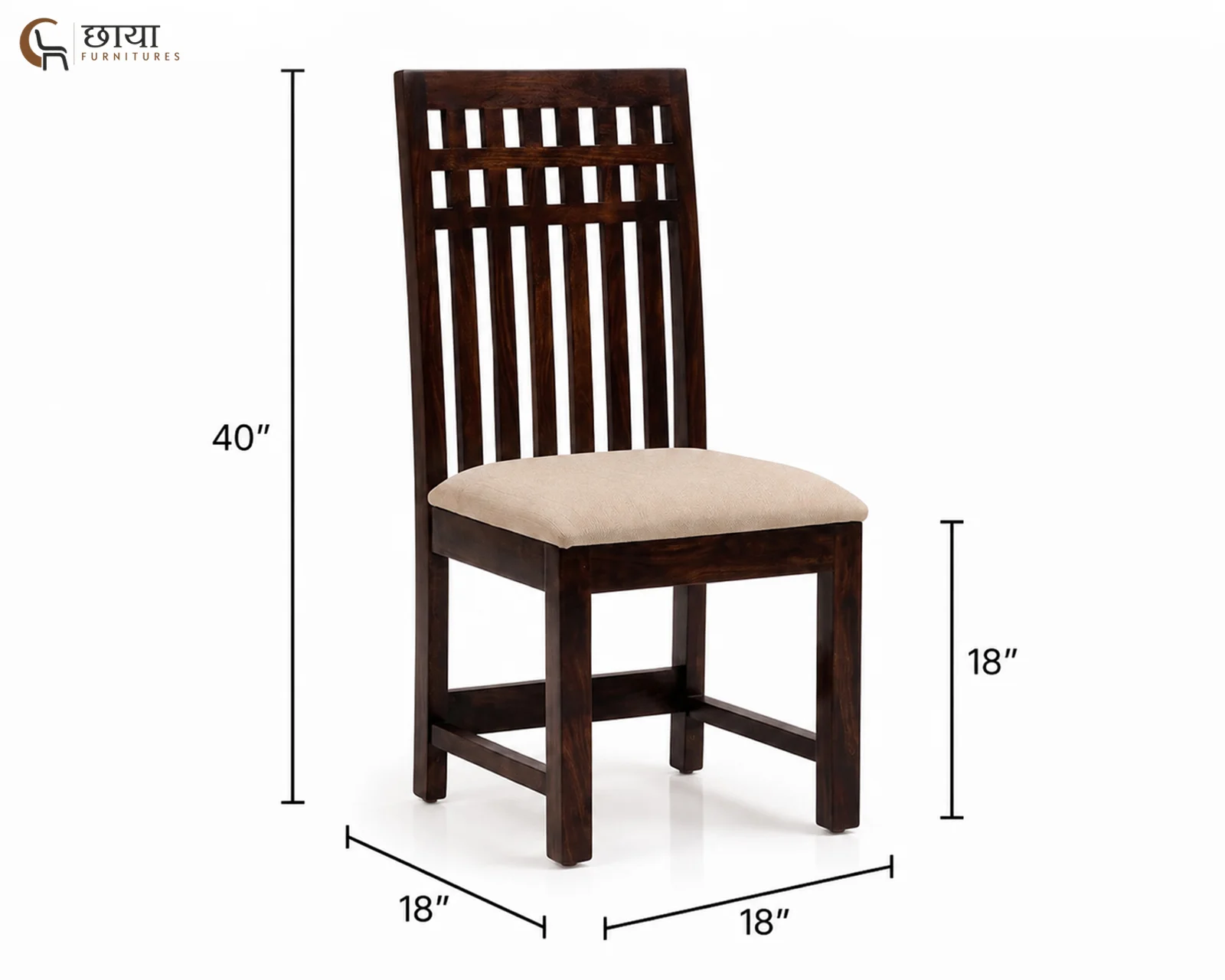Haven 4 Seater Dining Table Set (Walnut Finish) — 21