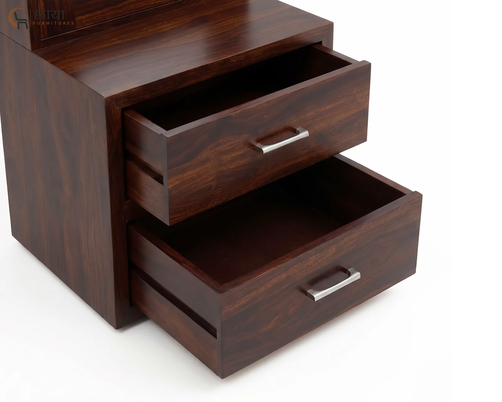 Aarav Sheesham Wood Dressing Table (Walnut Finish) — 2