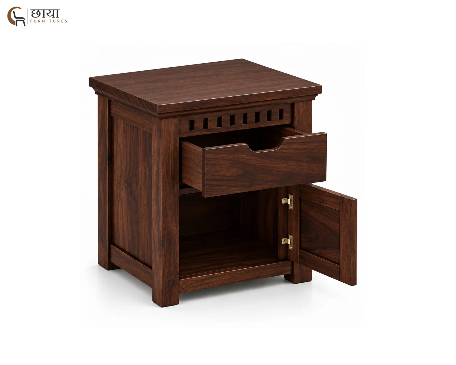 Haven Bedside Table (Walnut Finish) — 2