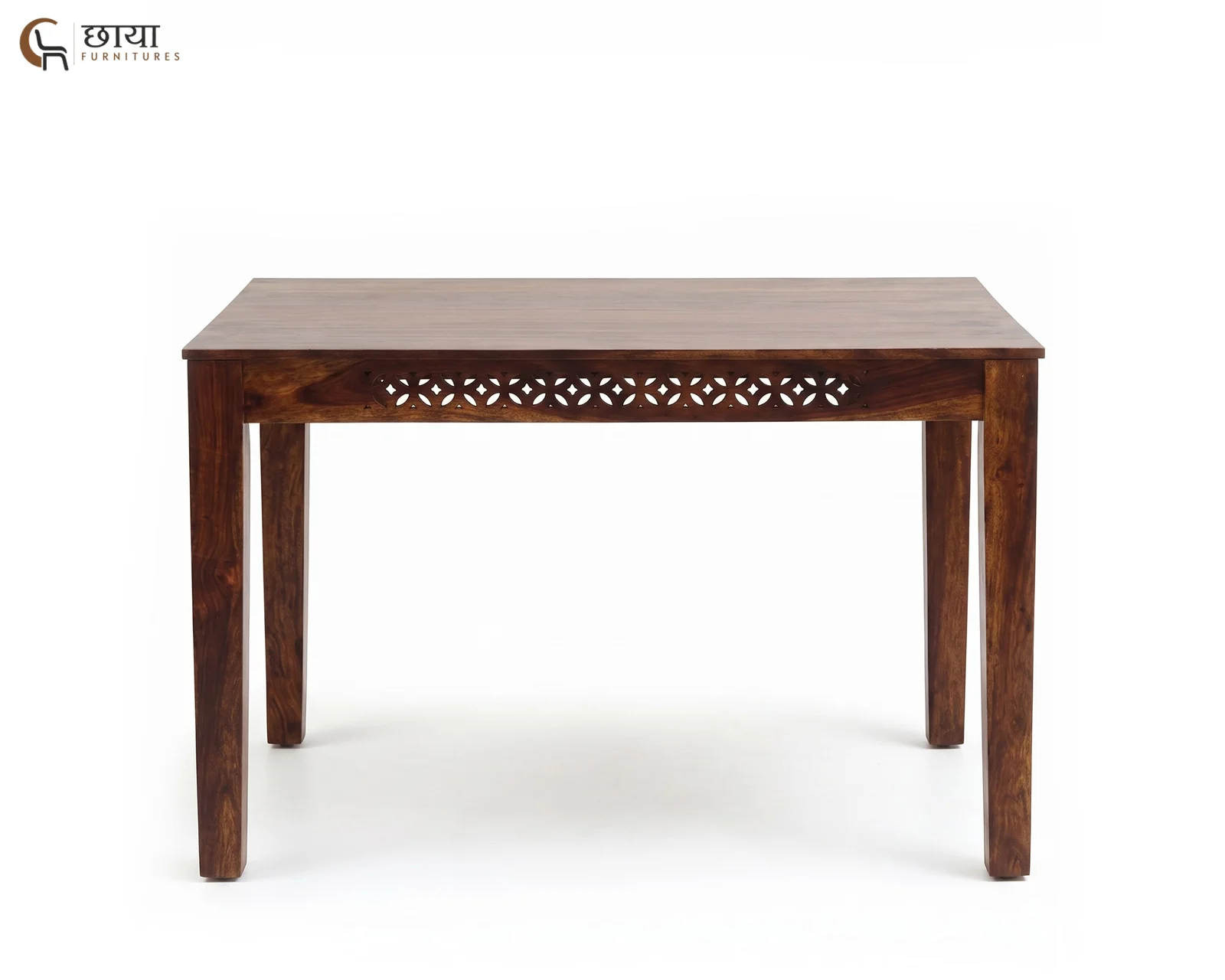 Luxe 4 Seater Dining Table (Honey Finish) — 47