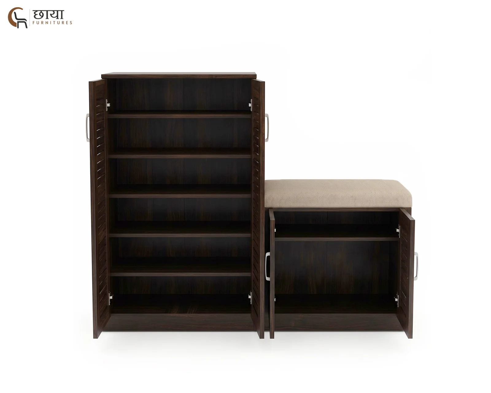 Veyra Shoe Rack (Walnut Finish) — 6