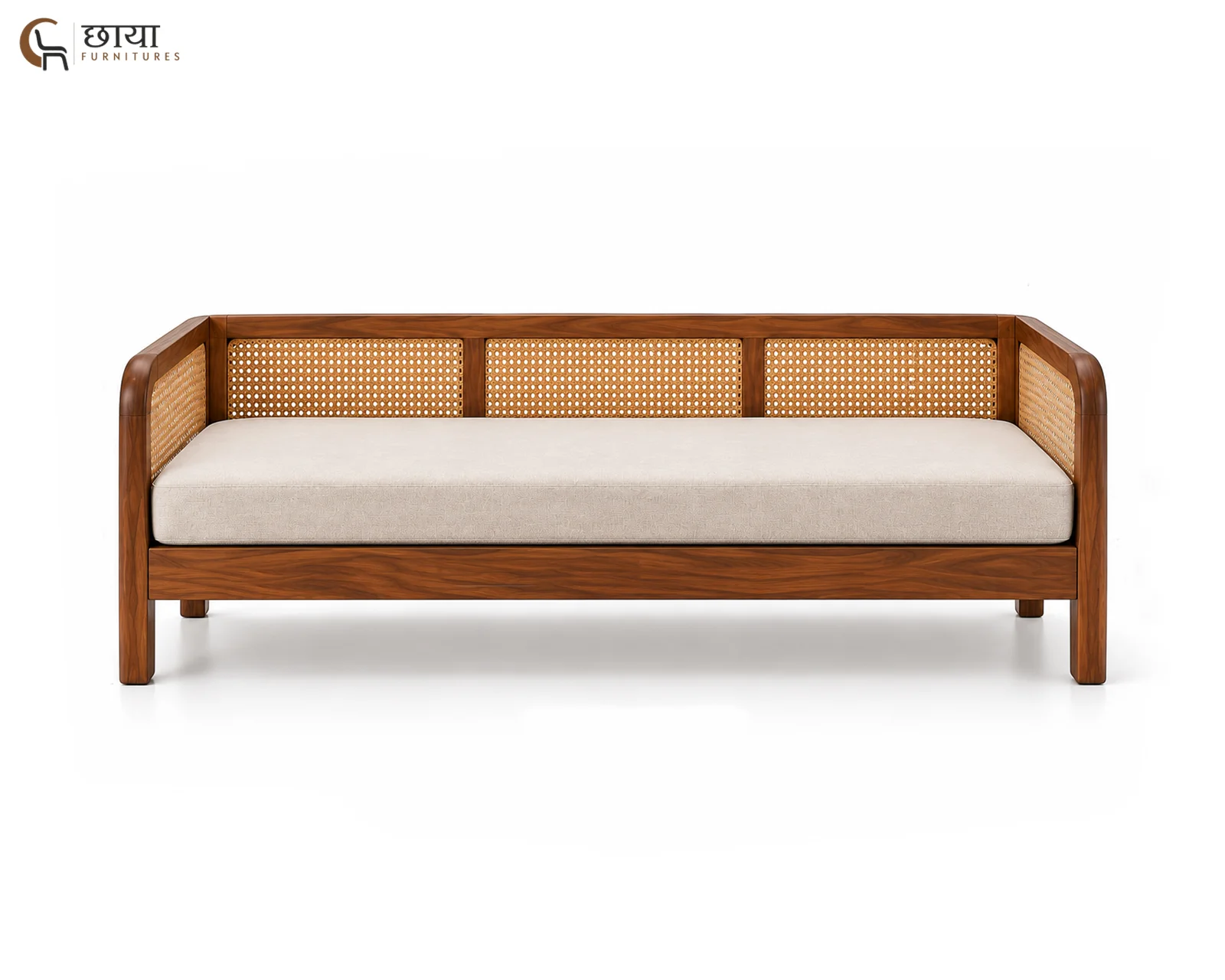 Rickon Sheesham Wood Diwan (Honey Finish) — 06