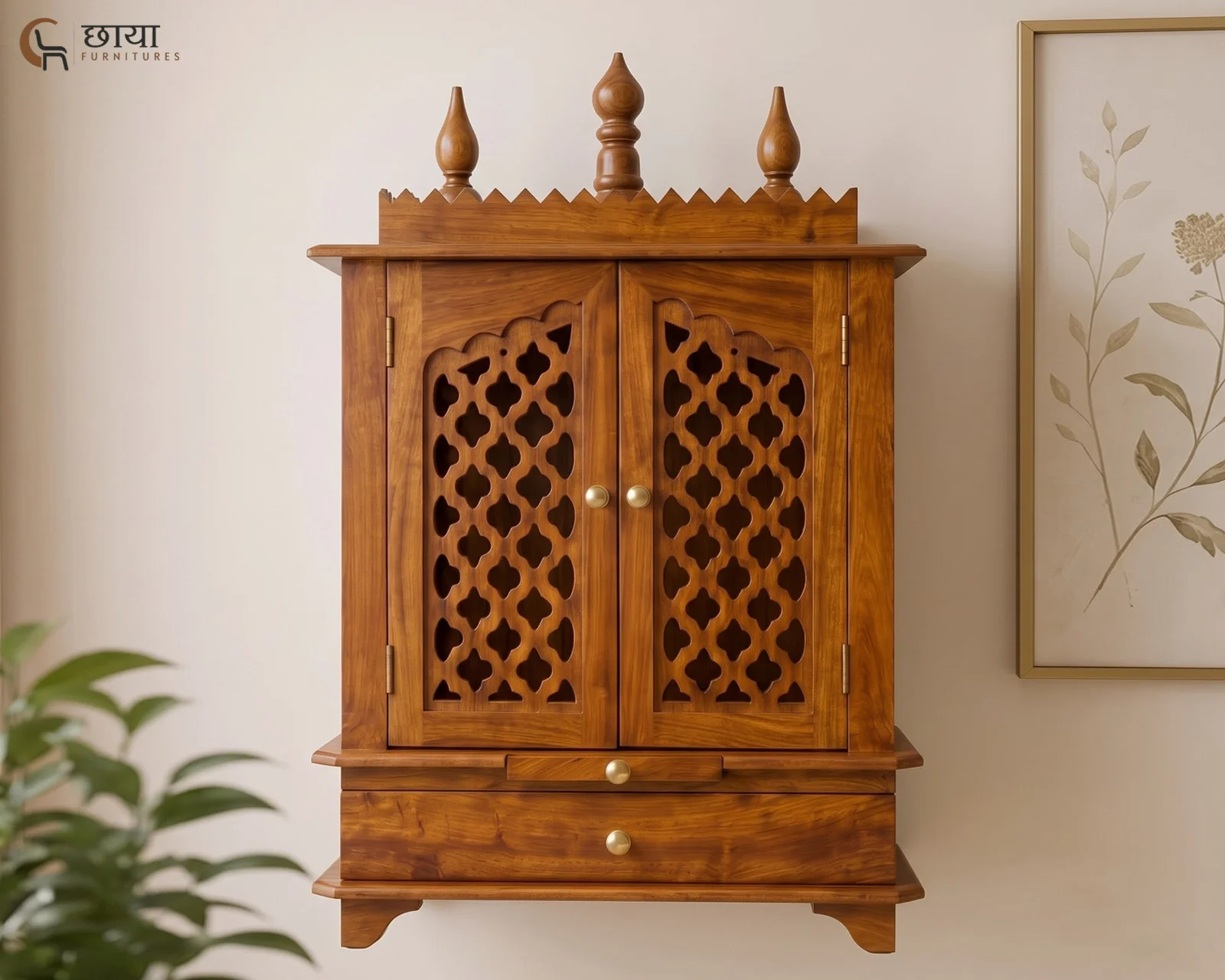 Veda Home Temple (Honey Finish) — 20