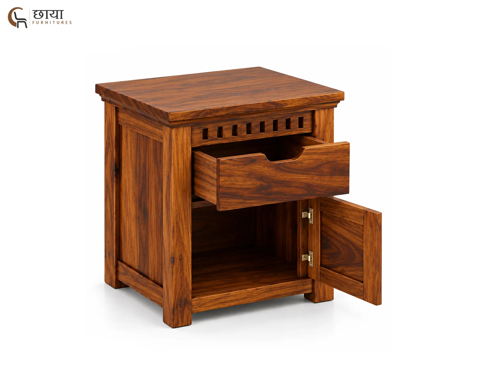 Haven Bedside Table (Honey Finish) — 5