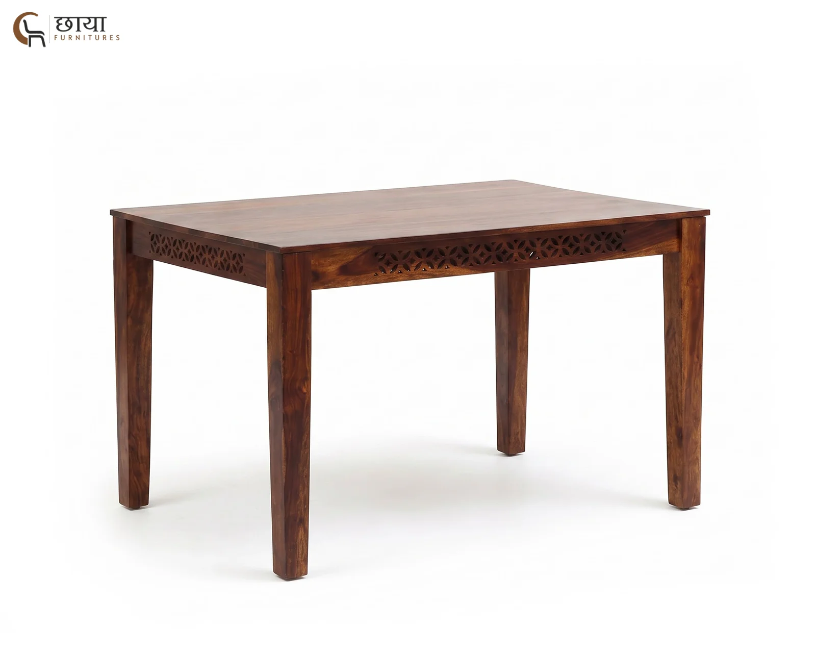 Luxe 4 Seater Dining Table (Honey Finish) — 46