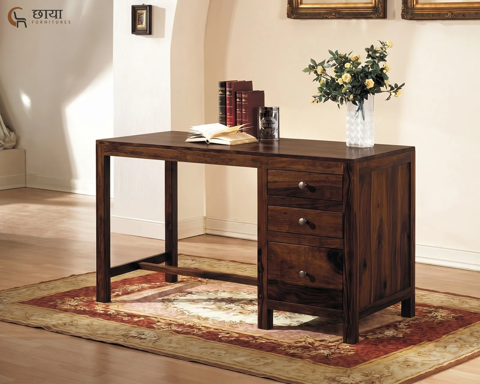 Tuco Study Table (Walnut Finish) — 9