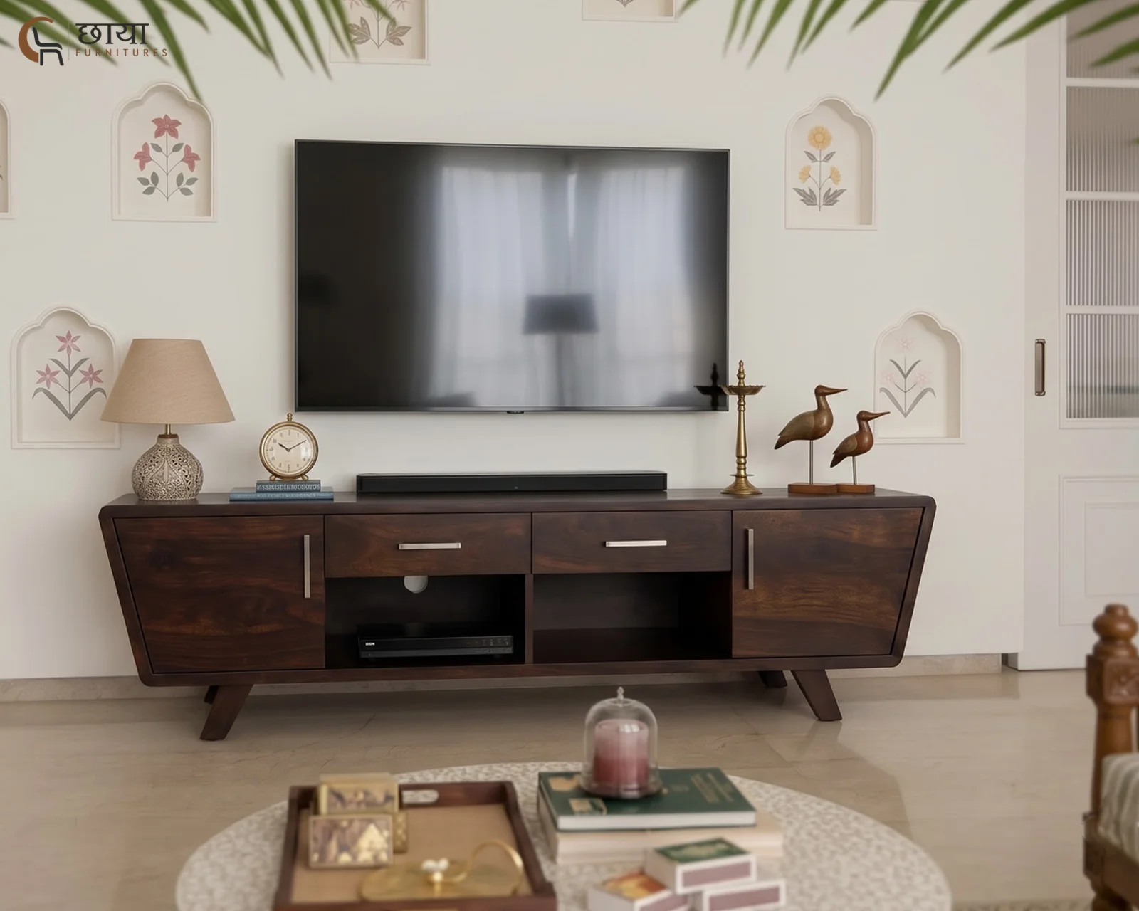 Maison Tv Unit (Walnut Finish) — 9