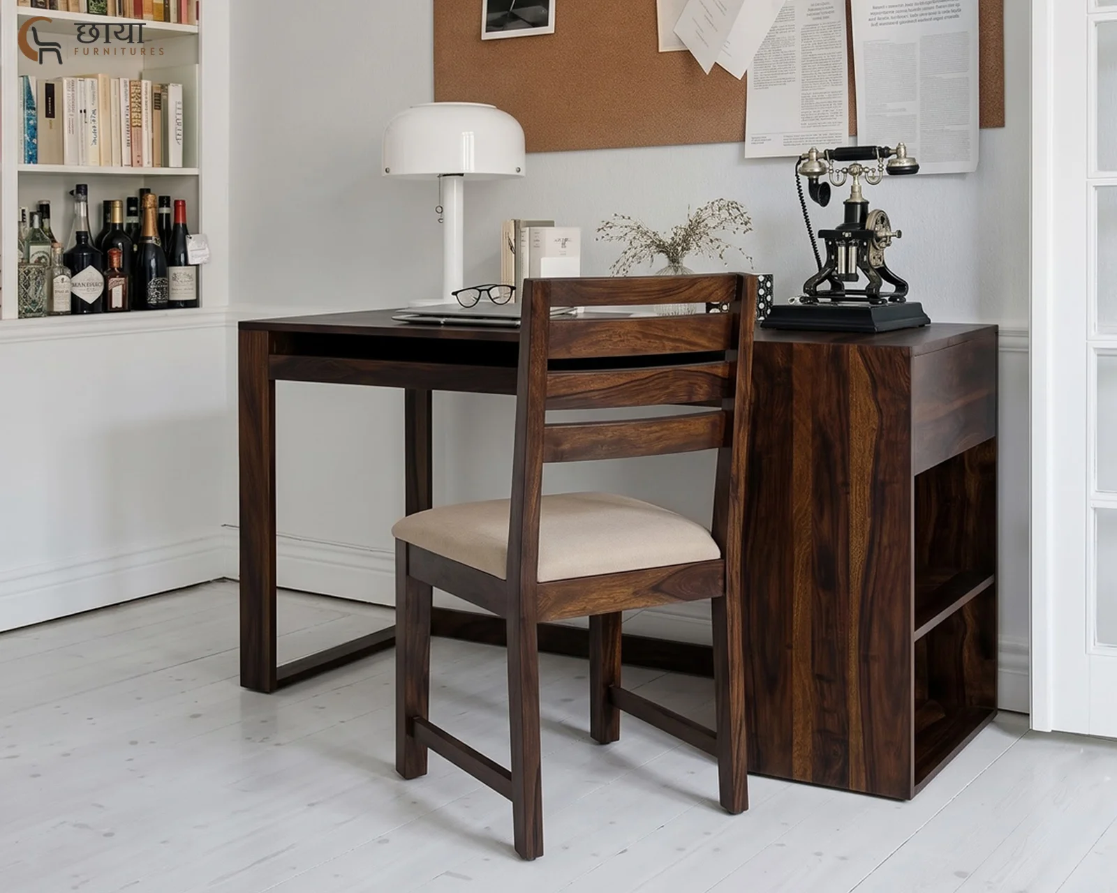 Stark Study Table (Walnut Finish) — 11