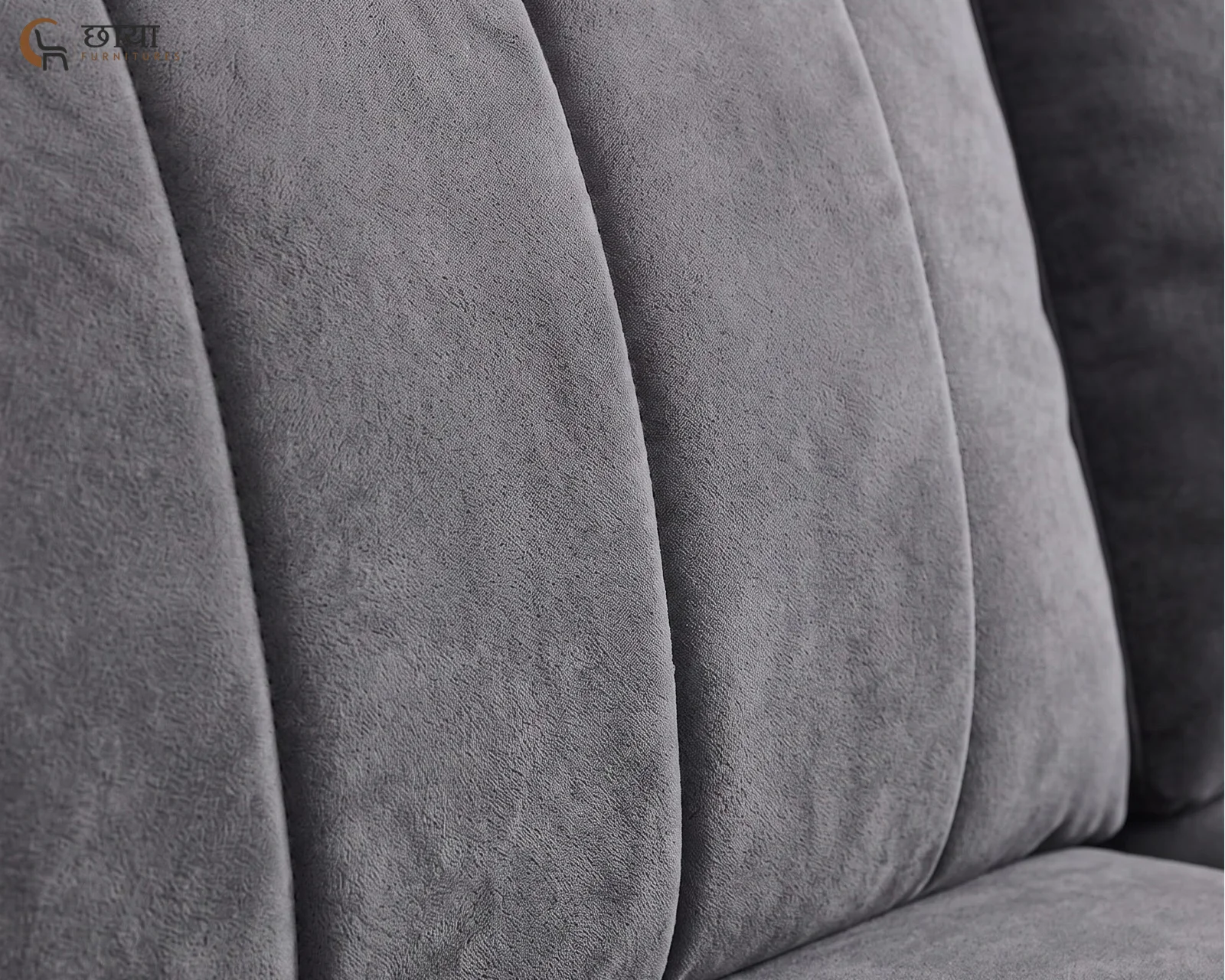Edan 3 Seater Fabric Sofa (Grey) — 16