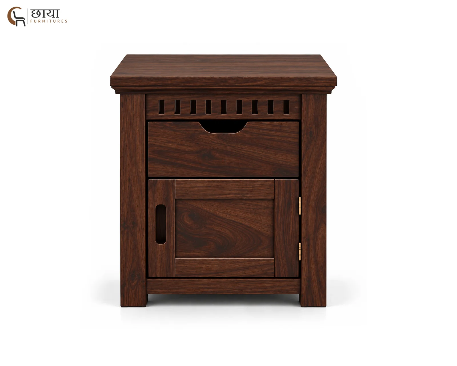 Haven Bedside Table (Walnut Finish) — 1