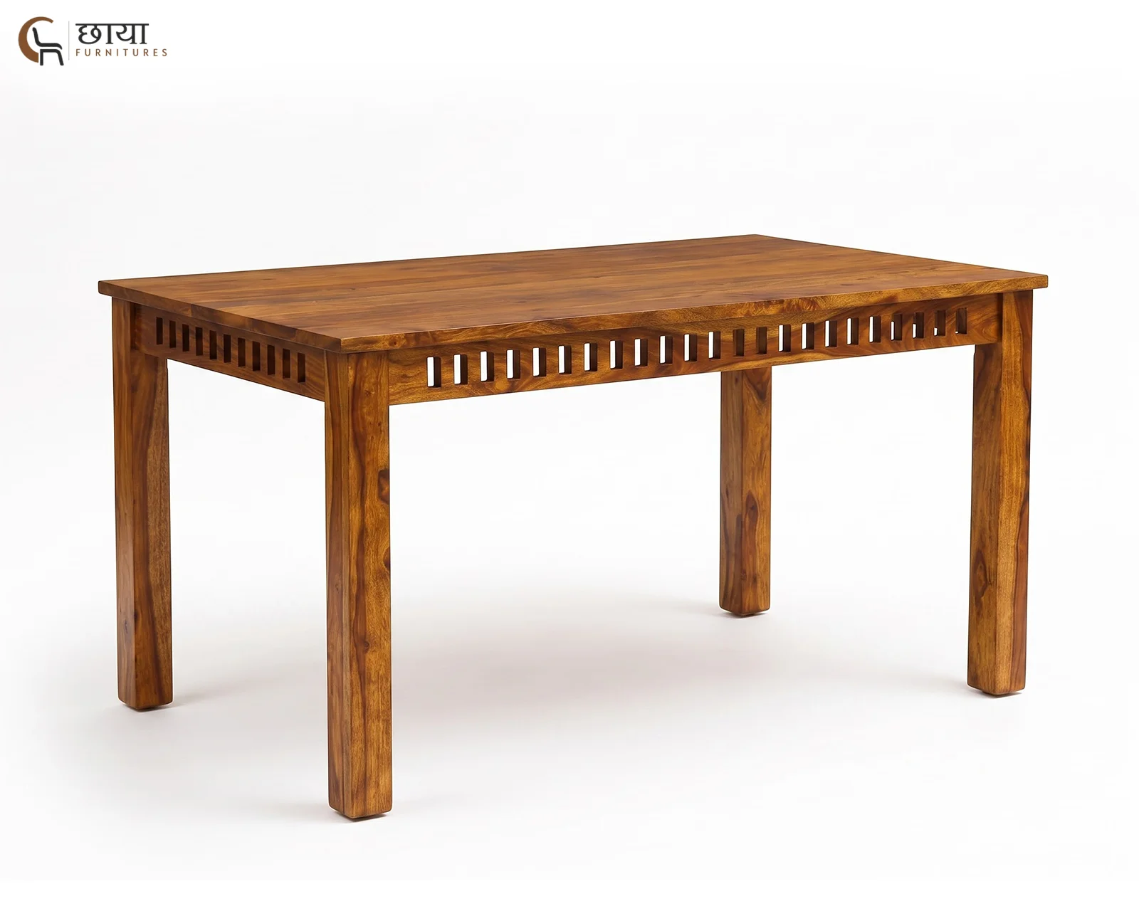 Haven 6 Seater Dining Table (Honey Finish) — 9
