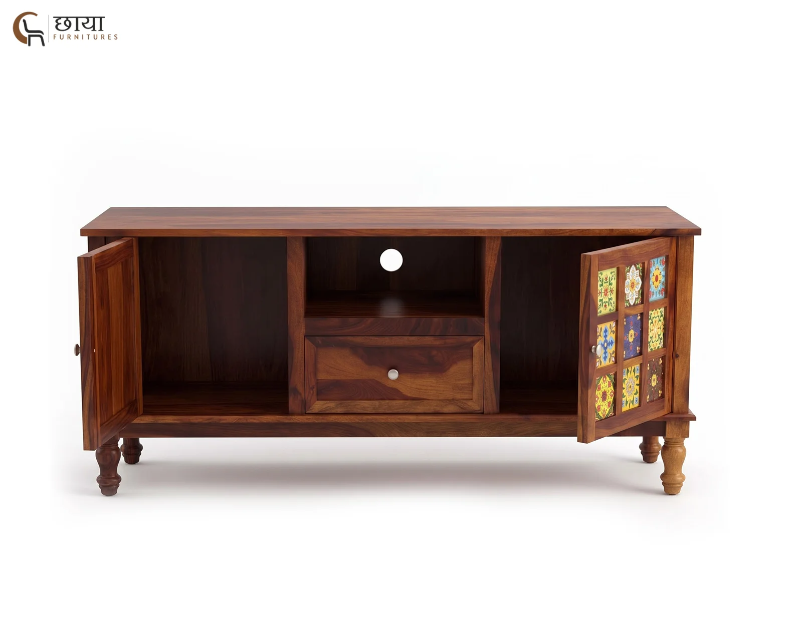 Alvara TV Unit (Honey Finish) — 2