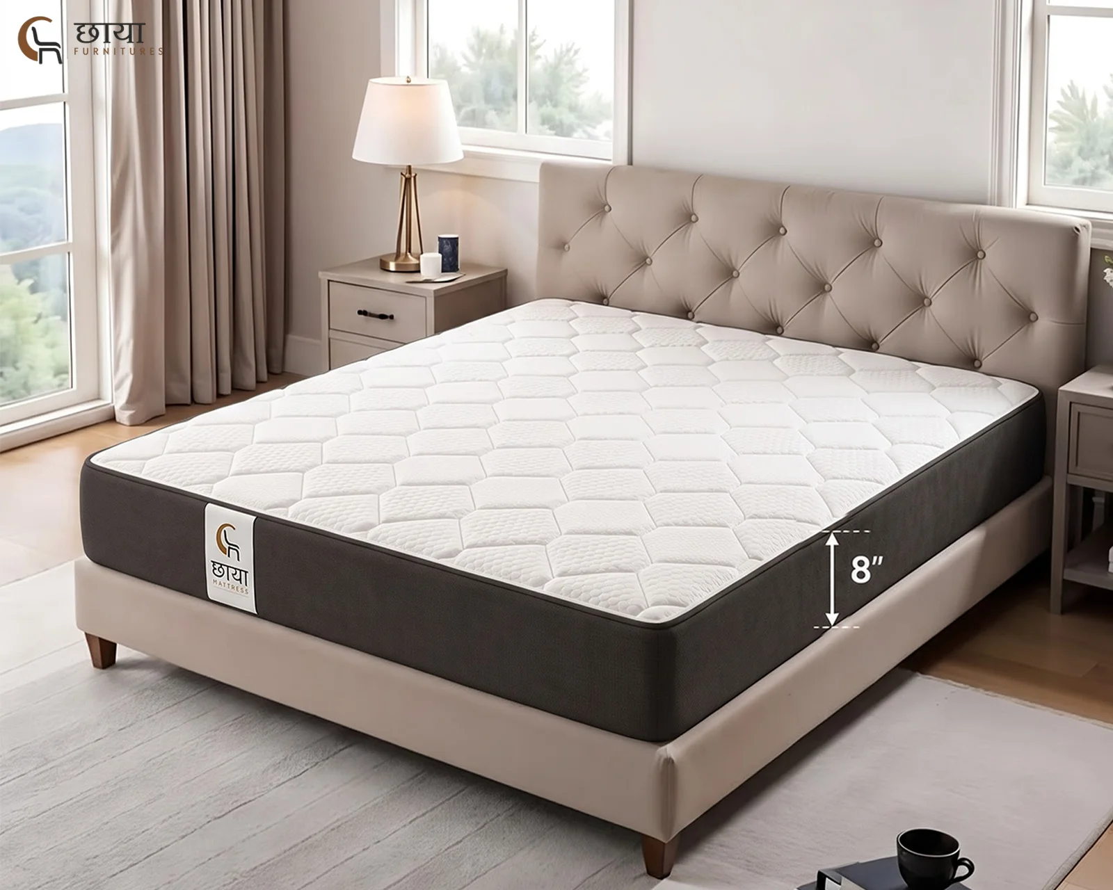Chaaya Ultra Comfort Foam Mattress (Queen Size, 78"x60"x8") — 8