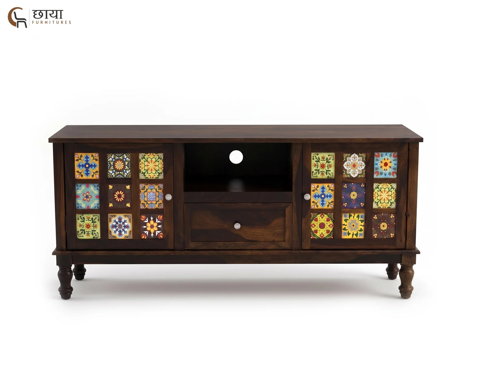 Alvara TV Unit (Walnut Finish) — 7