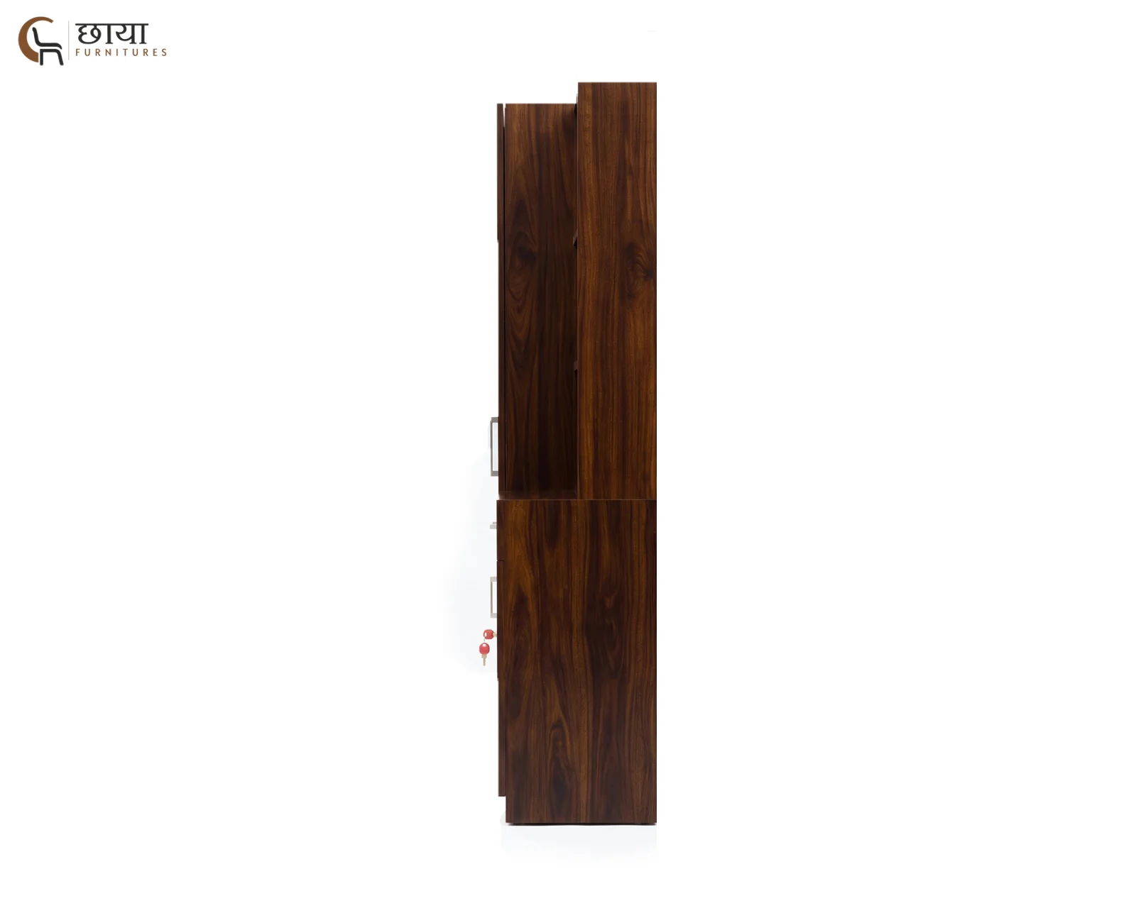 Aranya Sheesham Wood Dressing Table with Mirror (Walnut Finish) — 6