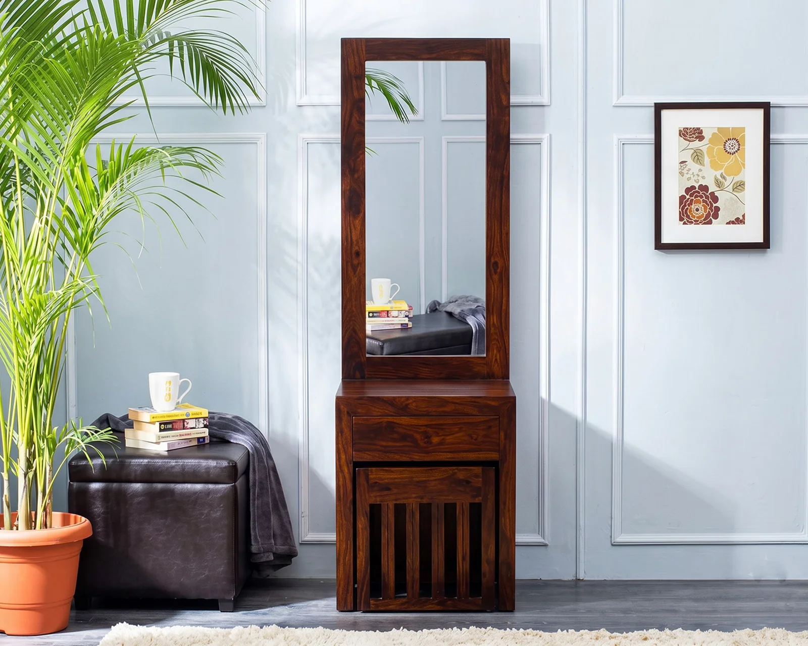 Rowan Sheesham Wood Dressing Table (Walnut Finish) — 20