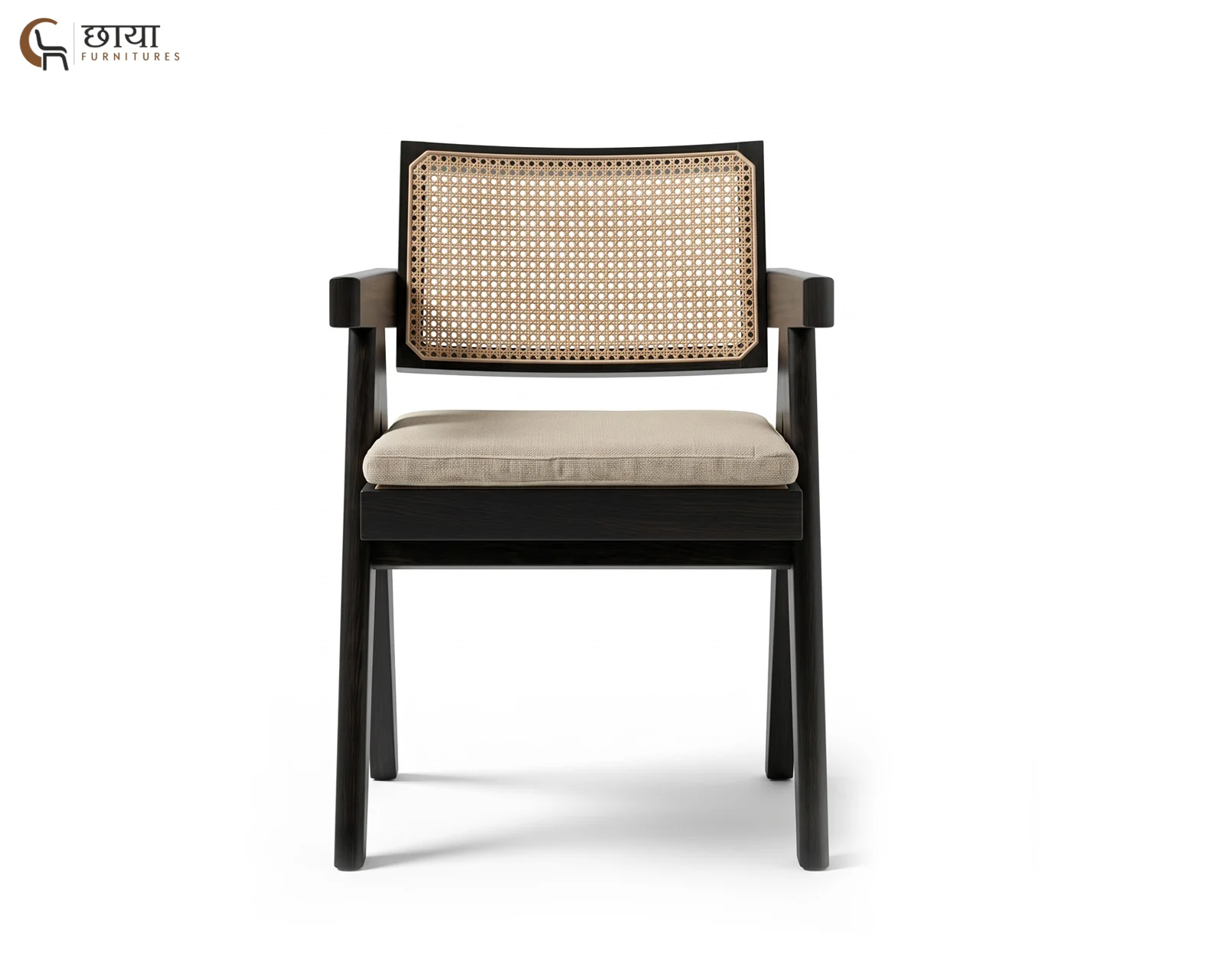 Mike Arm Chair (Black Finish) — 3