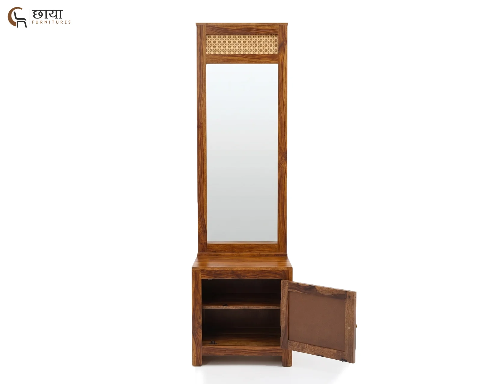 Evara Sheesham Wood Dressing Table (Honey Finish) — 6