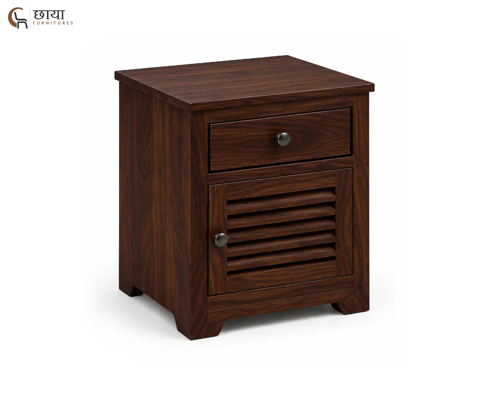 Riyasat Bedside Table (Walnut Finish) — 1