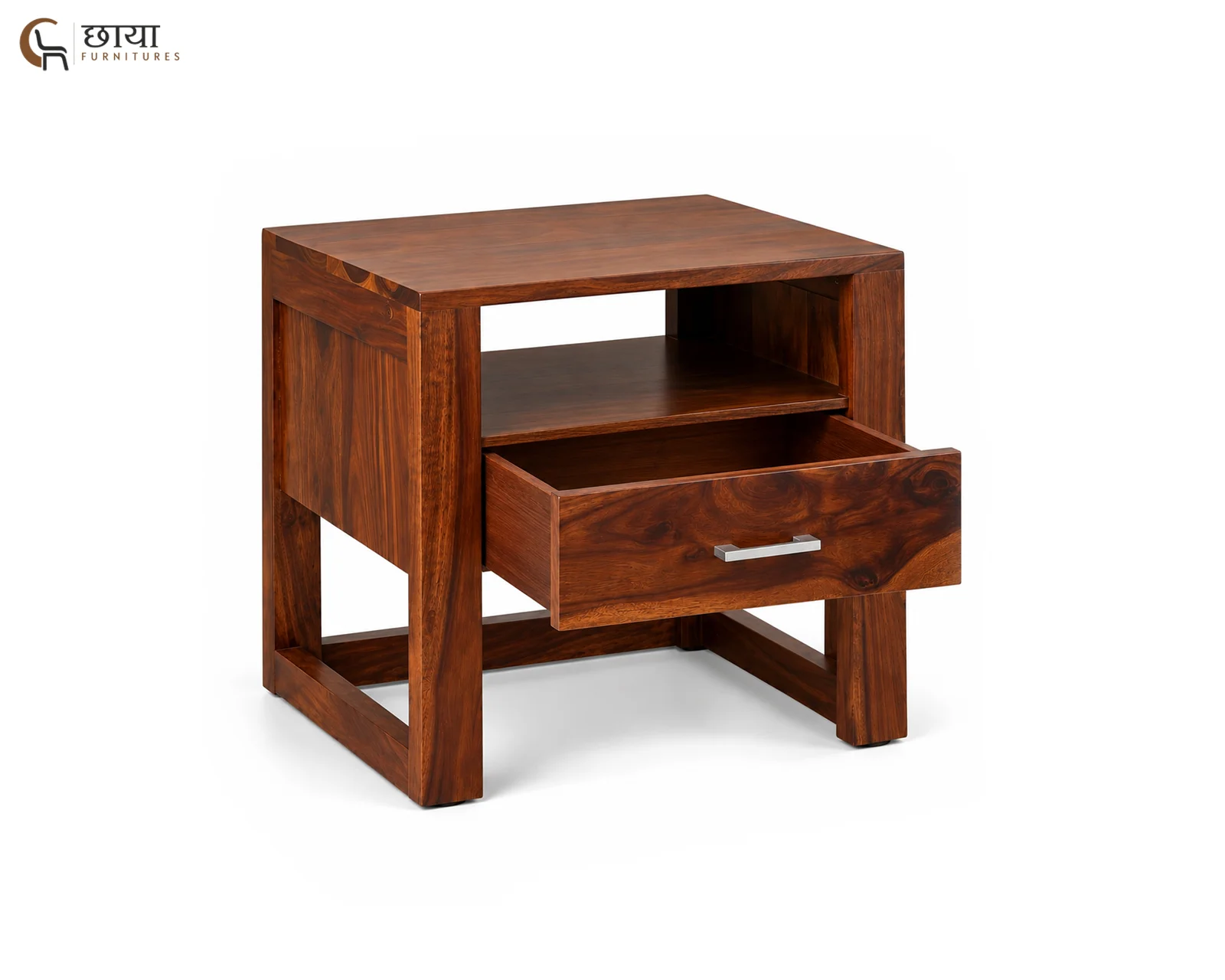 Riya Bedside Table (Honey Finish) — 6