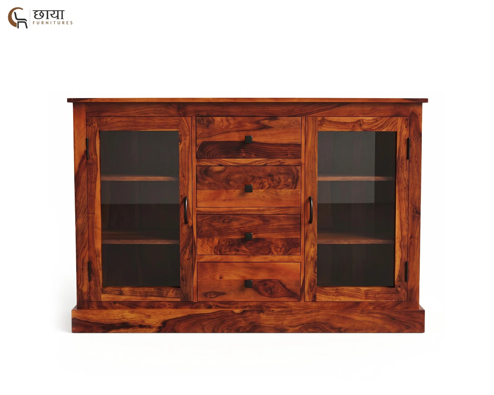 Logan Sheesham Wood Sideboard (Honey Finish) — 6