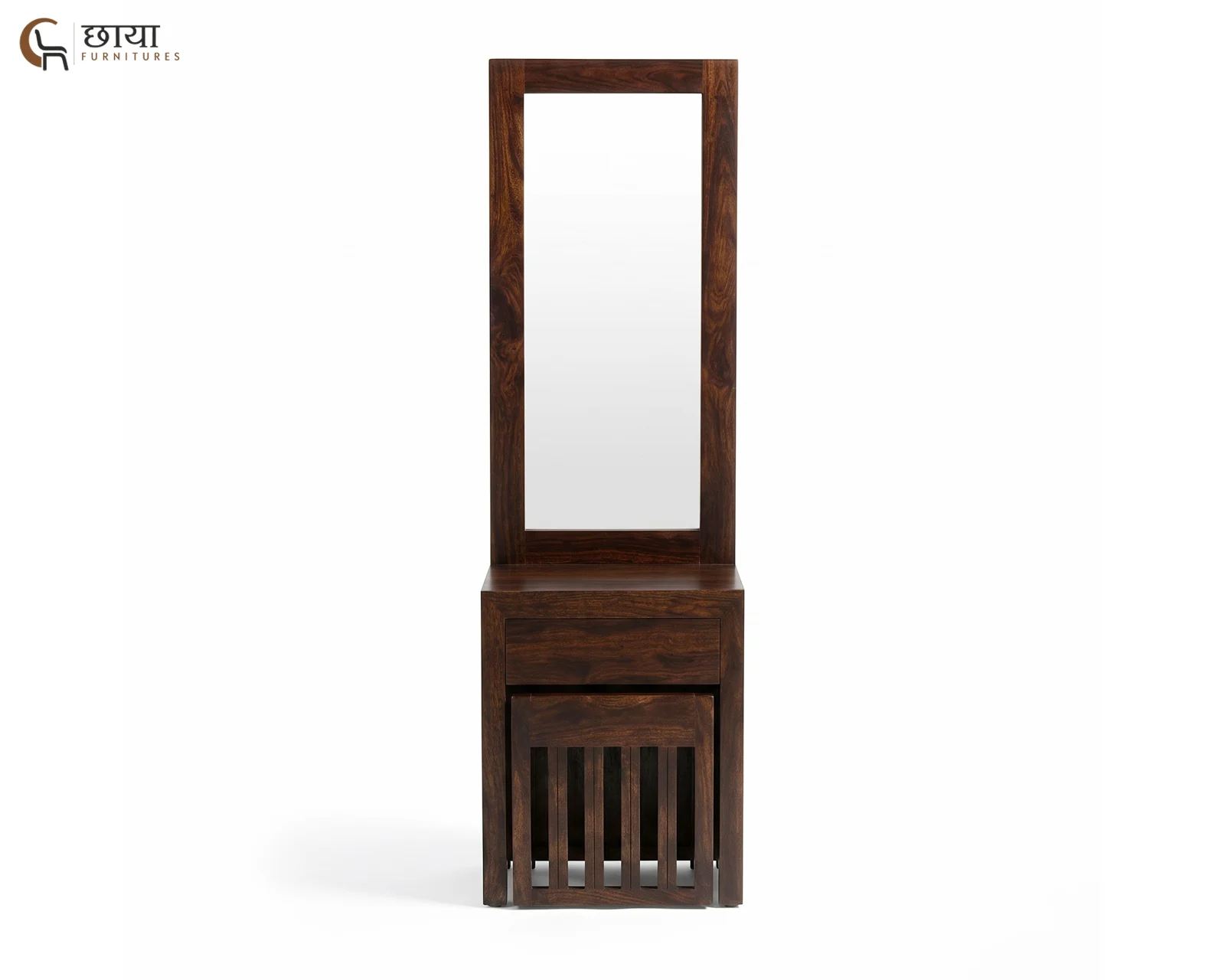 Rowan Sheesham Wood Dressing Table (Walnut Finish) — 1