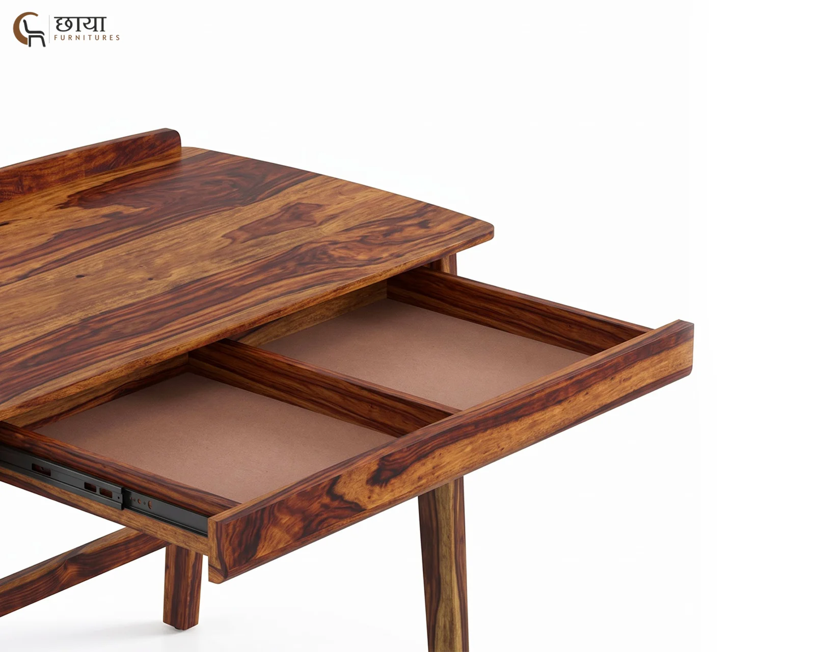 Rovan Study Table (Teak Finish) — 3
