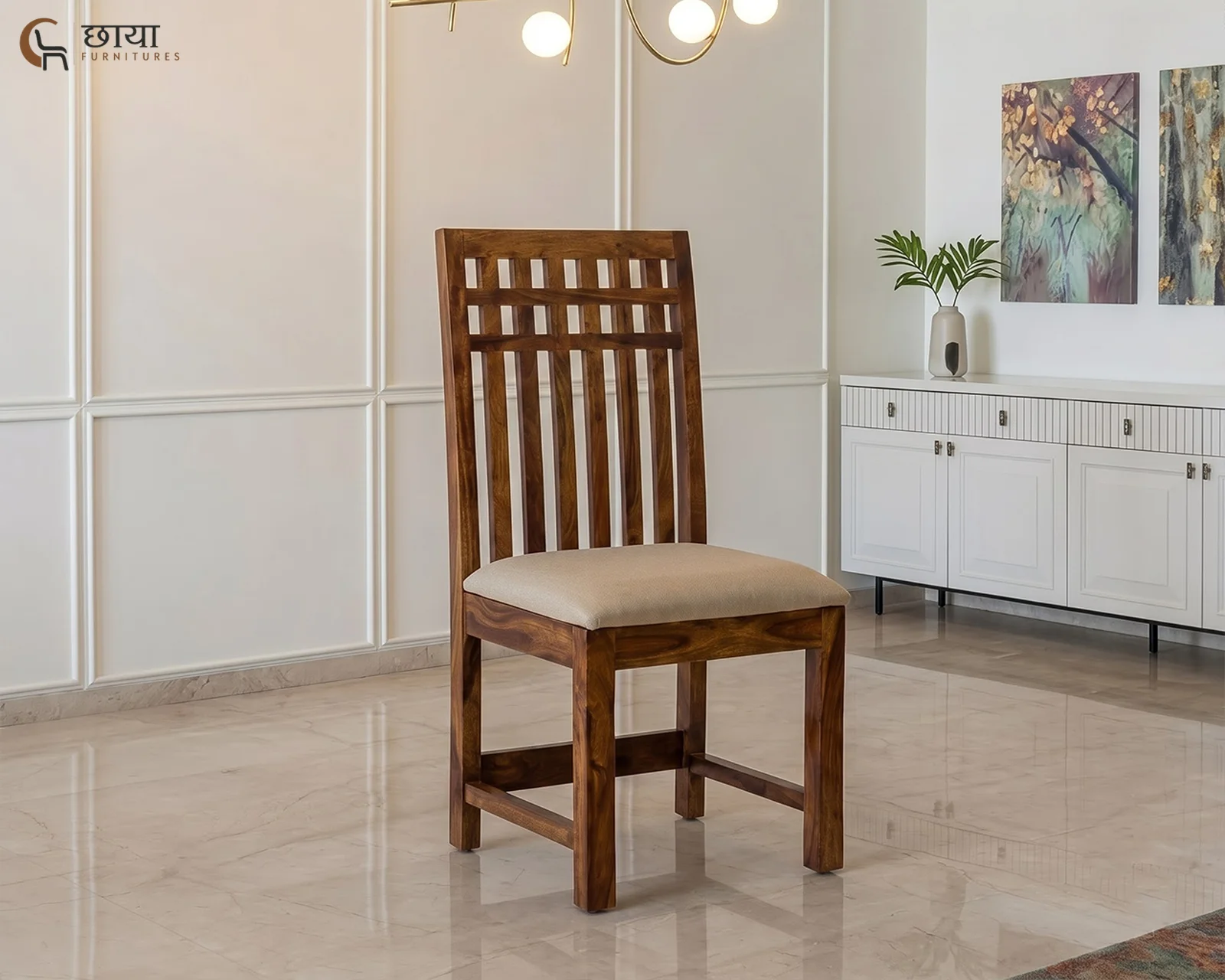 Haven 6 Seater Dining Table Set (Honey Finish) — 7