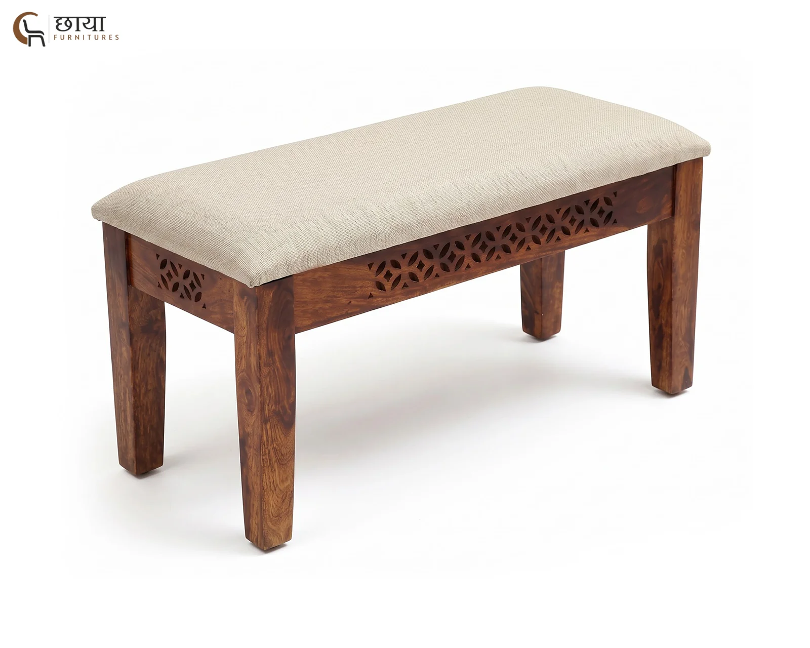 Luxe Dining Bench (Honey Finish) — 6