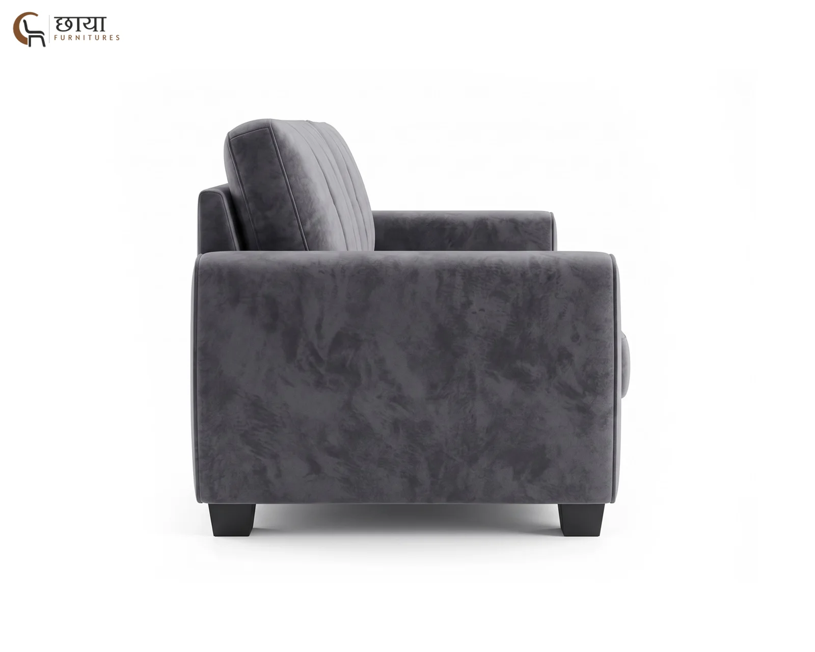 Edan 3 Seater Fabric Sofa (Grey) — 5