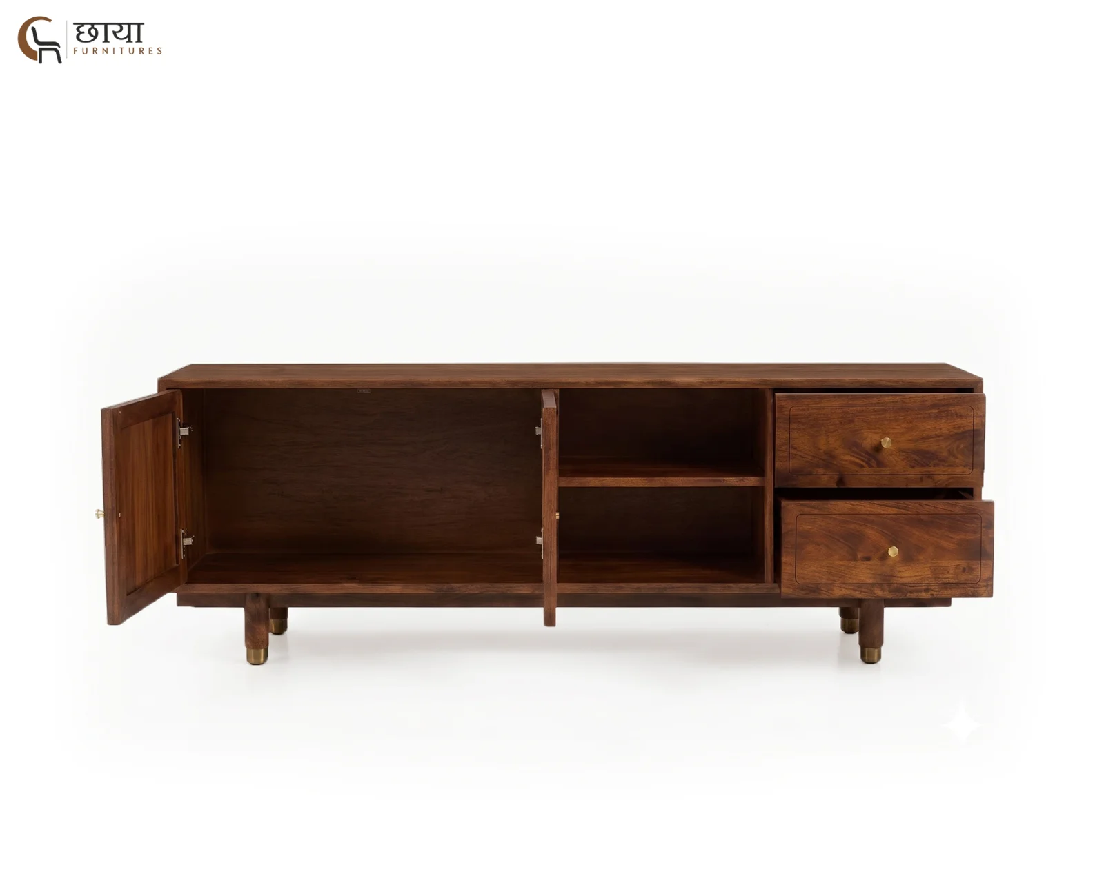 Serein Tv Unit (Teak Finish) — 1